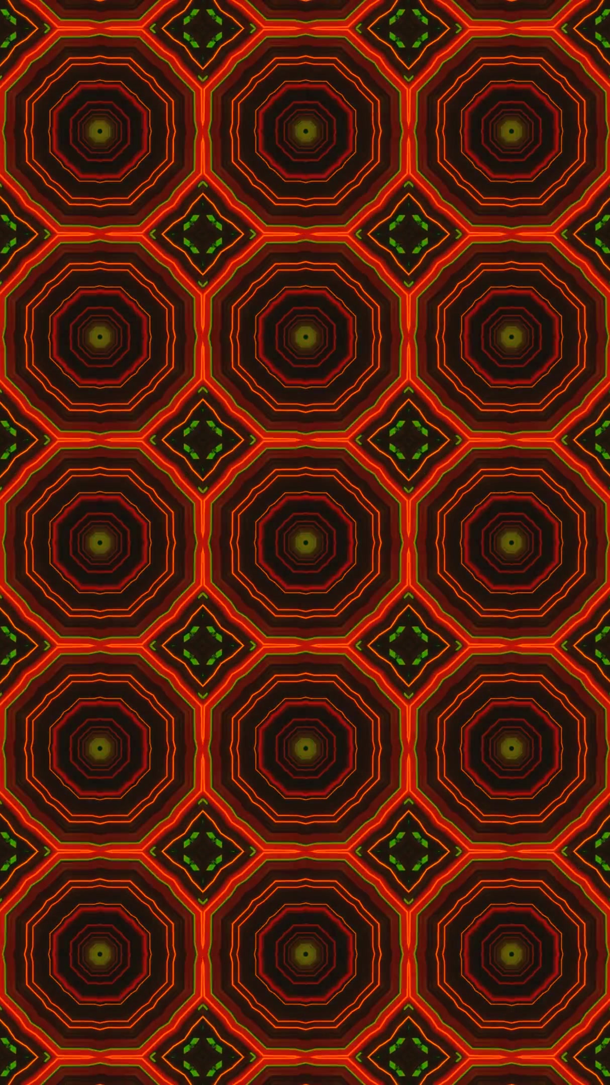 Colorful tunnel video loop creating a vibrant and engaging screensaver for electronic displays in various settings