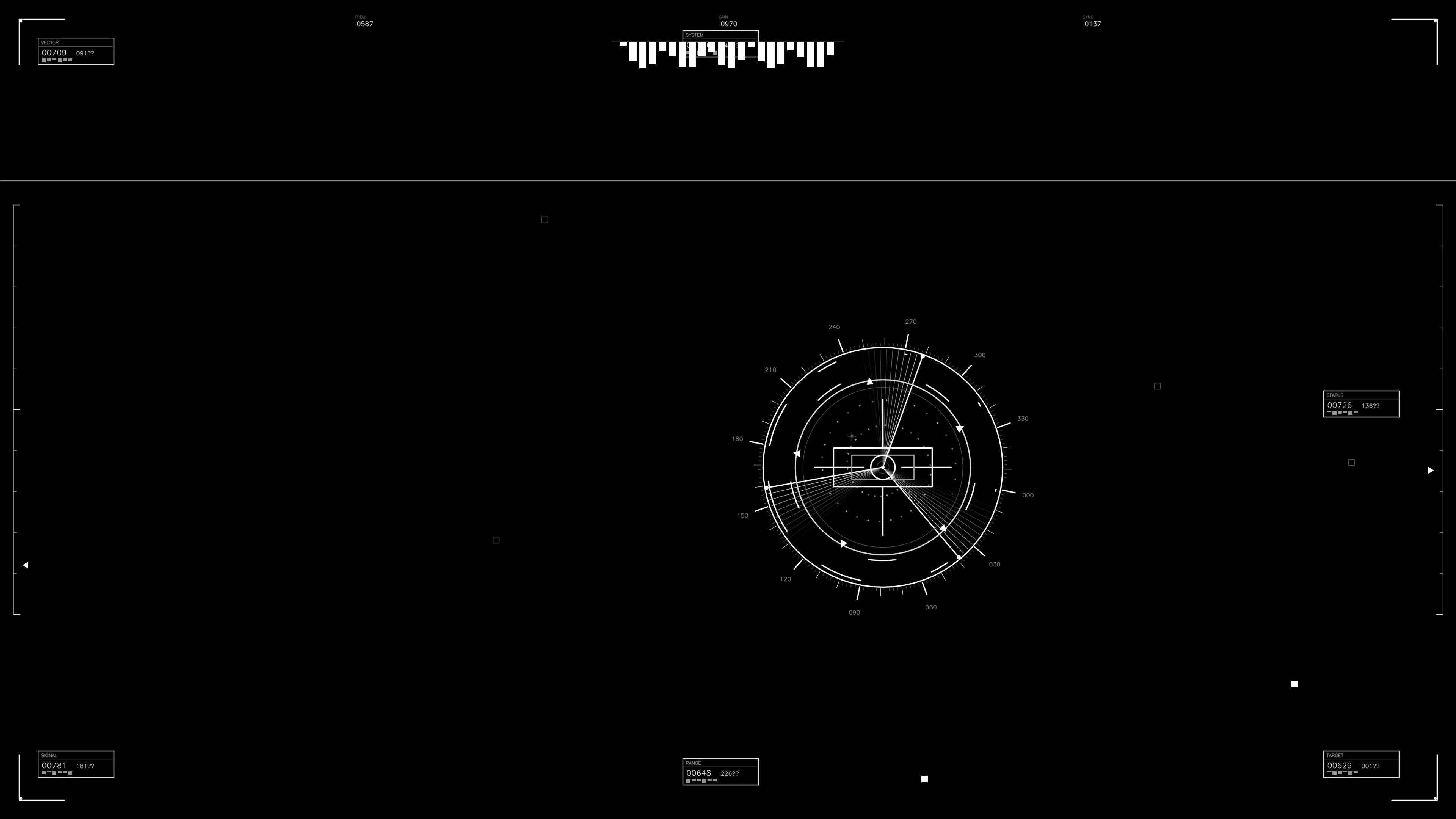 Military gui war stock footage hud animation for science fiction production displaying tactical interface and radar elements