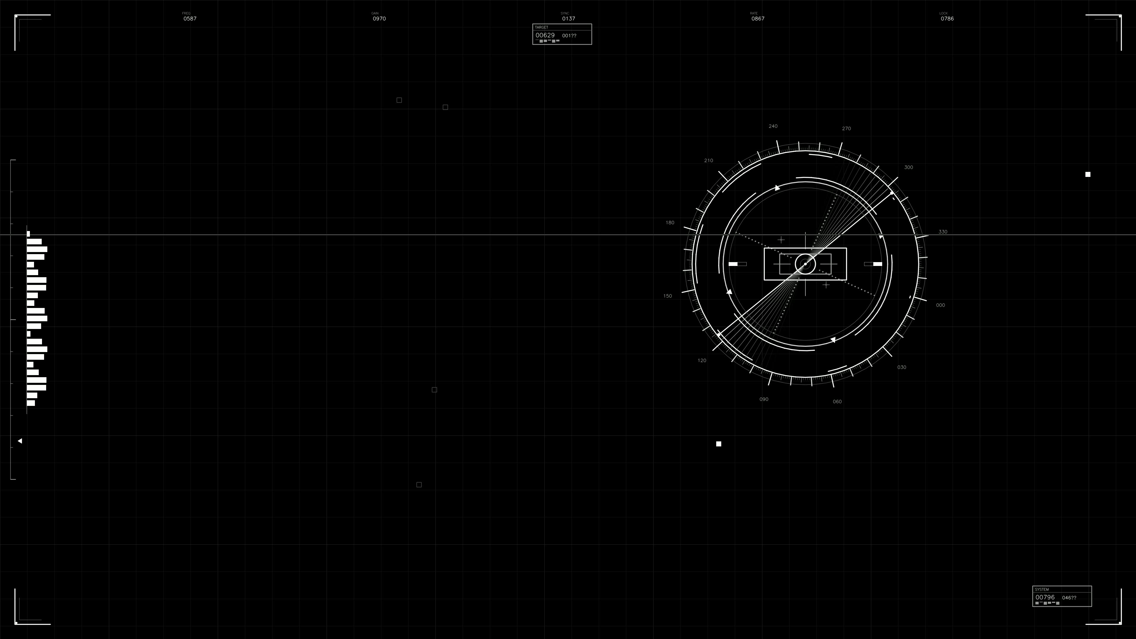 Military gui war stock footage hud animation for science fiction production with detailed graphics on a dark background