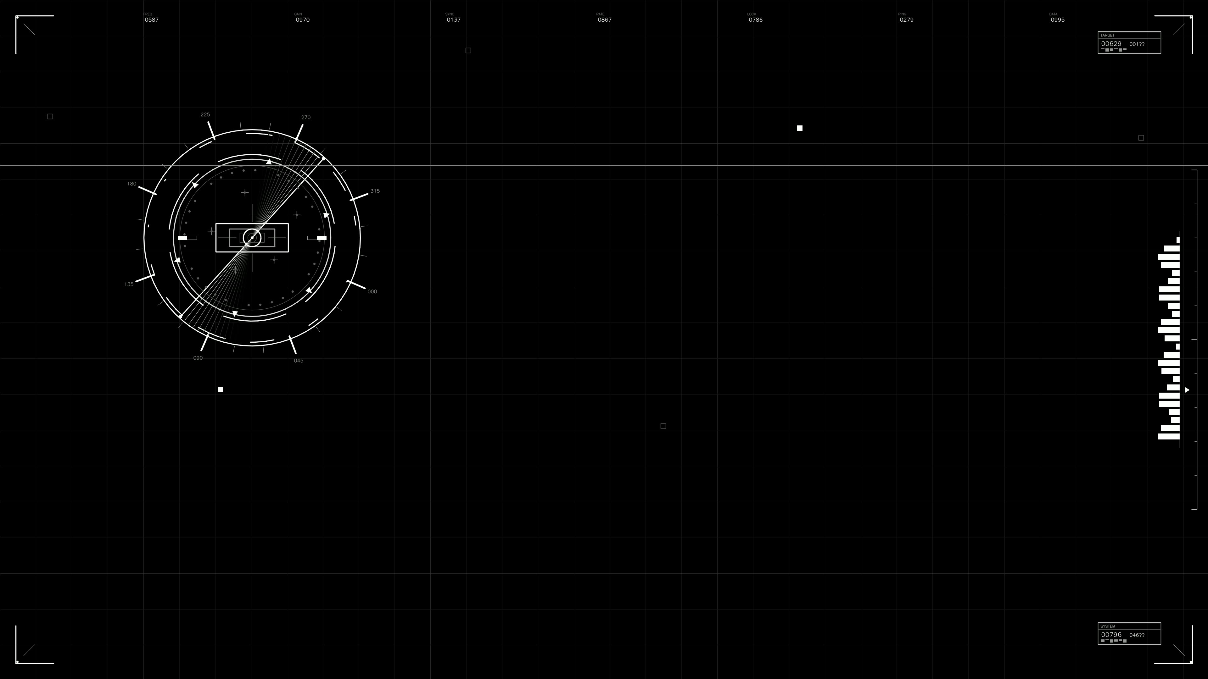 Military graphical user interface for war stock footage in science fiction production