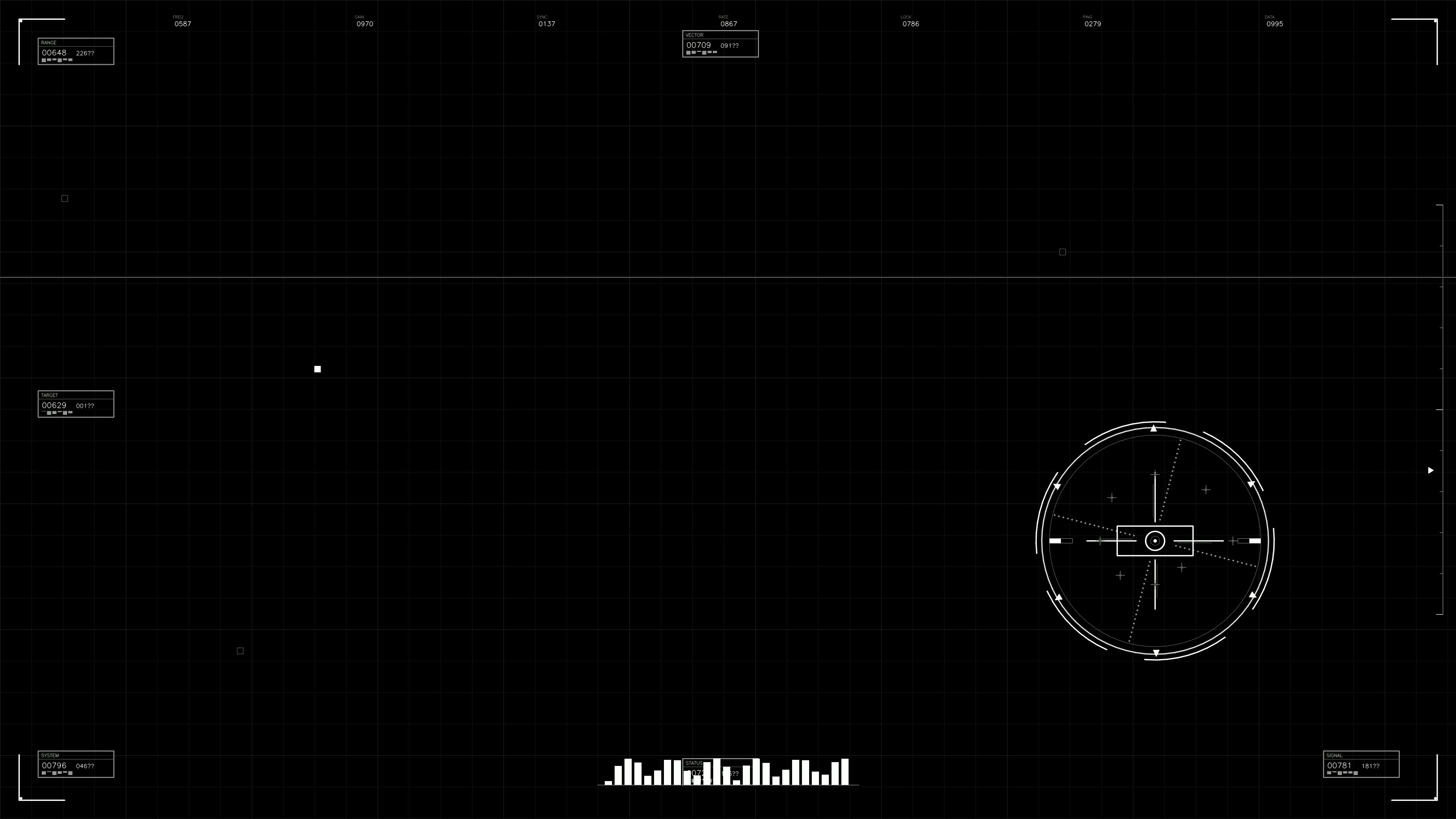 Military gui war stock footage hud animation for science fiction production in a digital environment with graphic elements