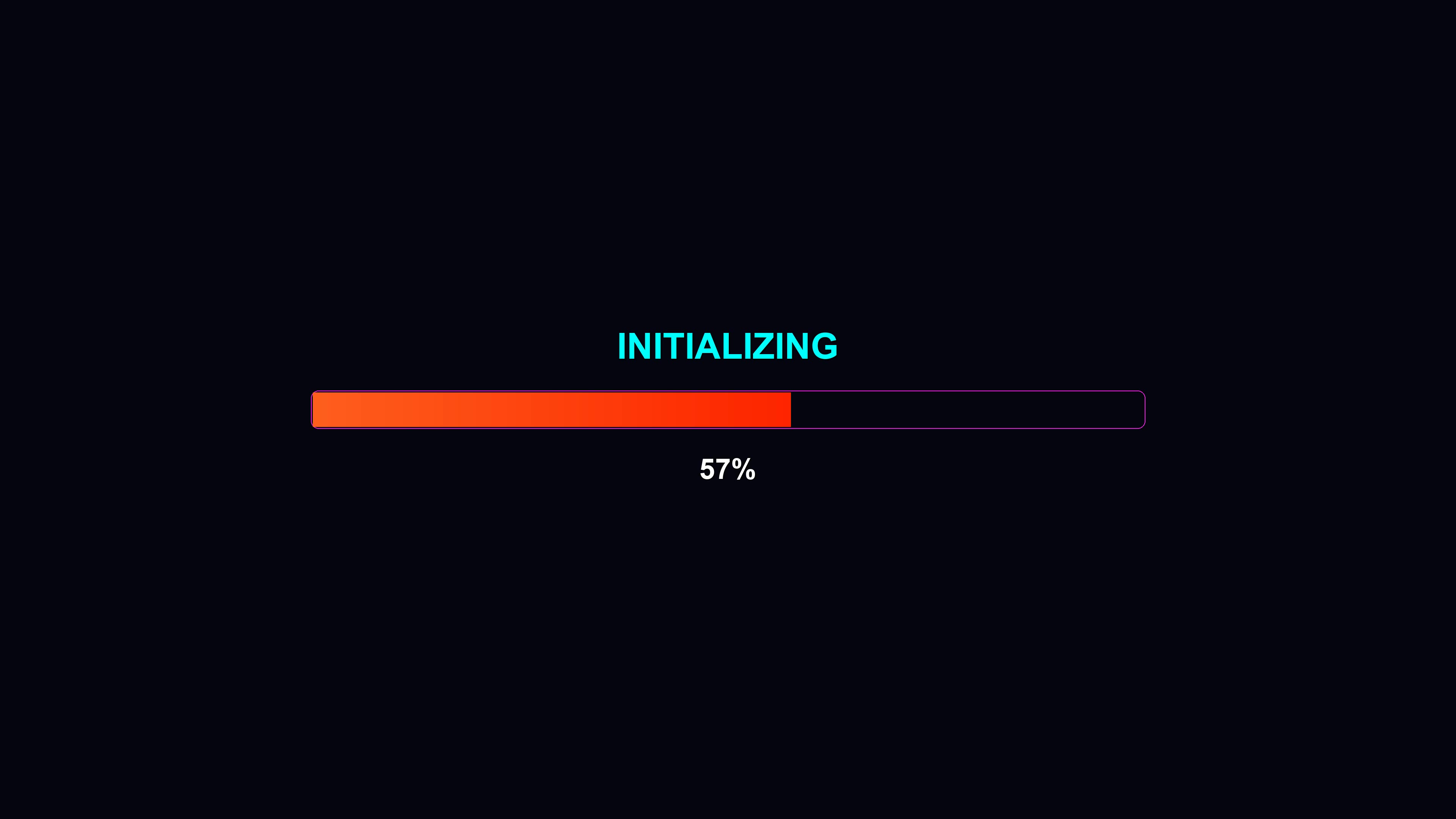 Modern progress bar animation displays loading status with clear indicators and colors during waiting periods on a black background
