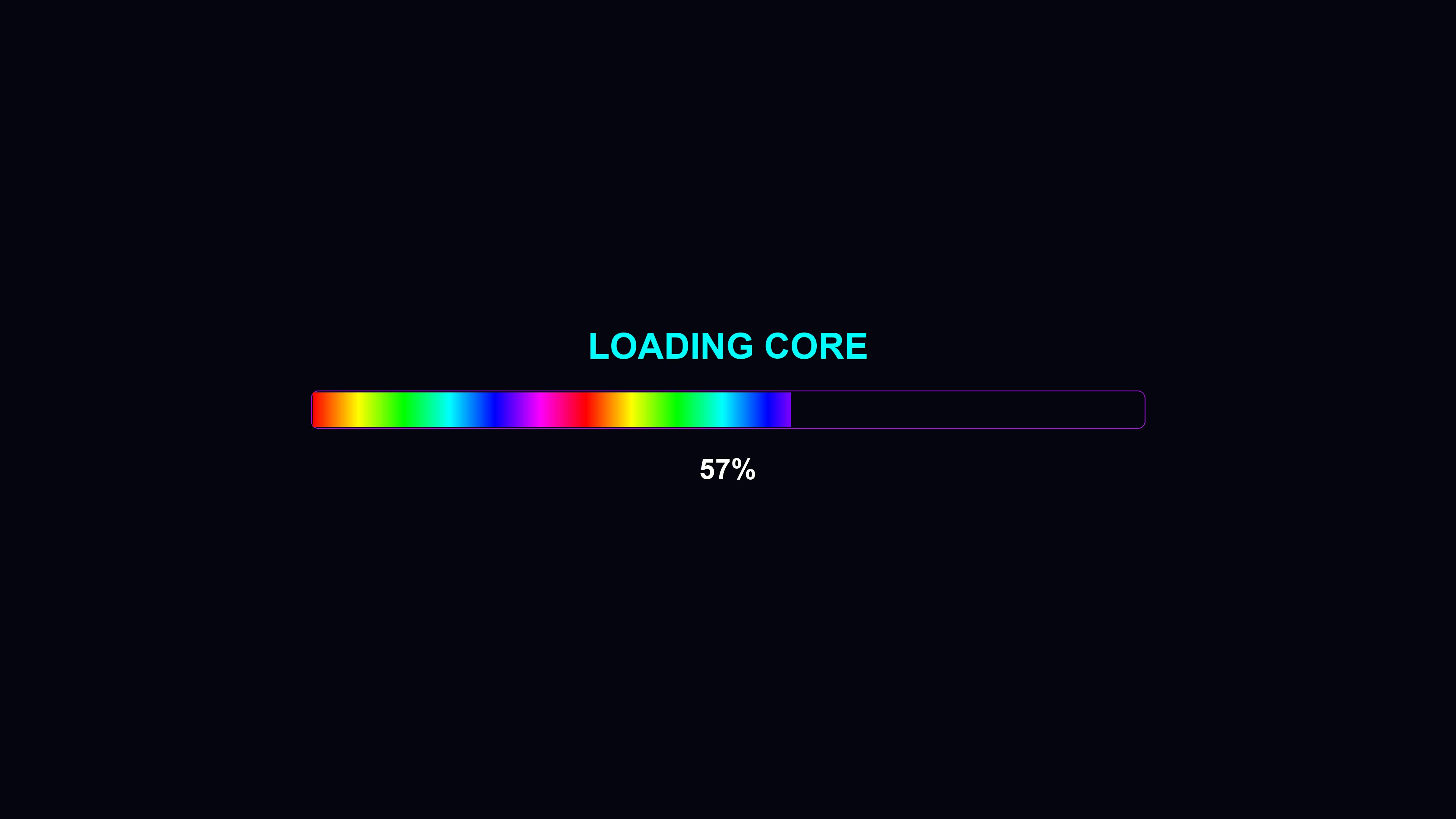 Progress bar animation for waiting periods in modern style with colorful design and 100 percent loading completion