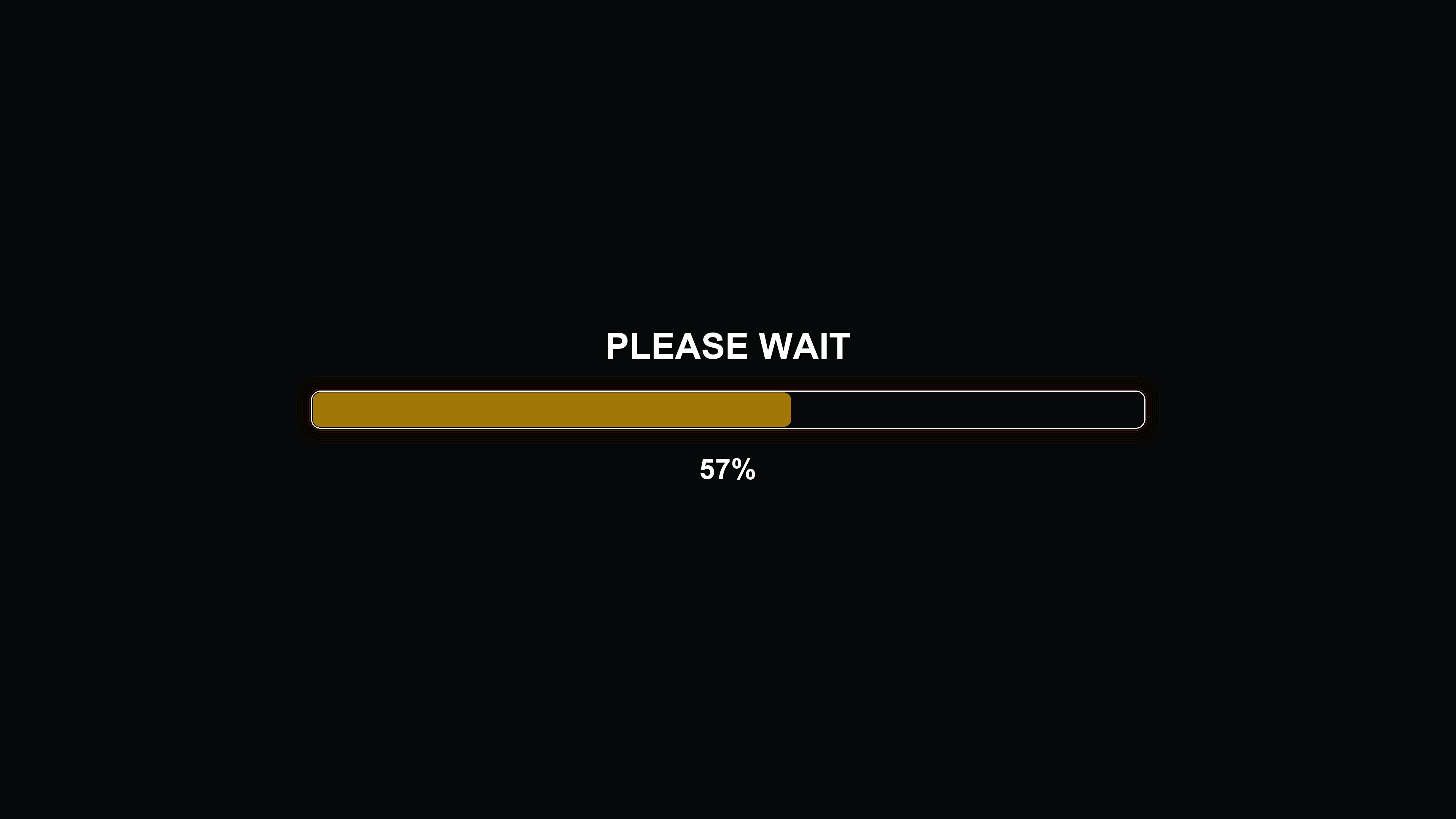 Progressbar animation with vibrant colors showing waiting status on a dark background for user interface design