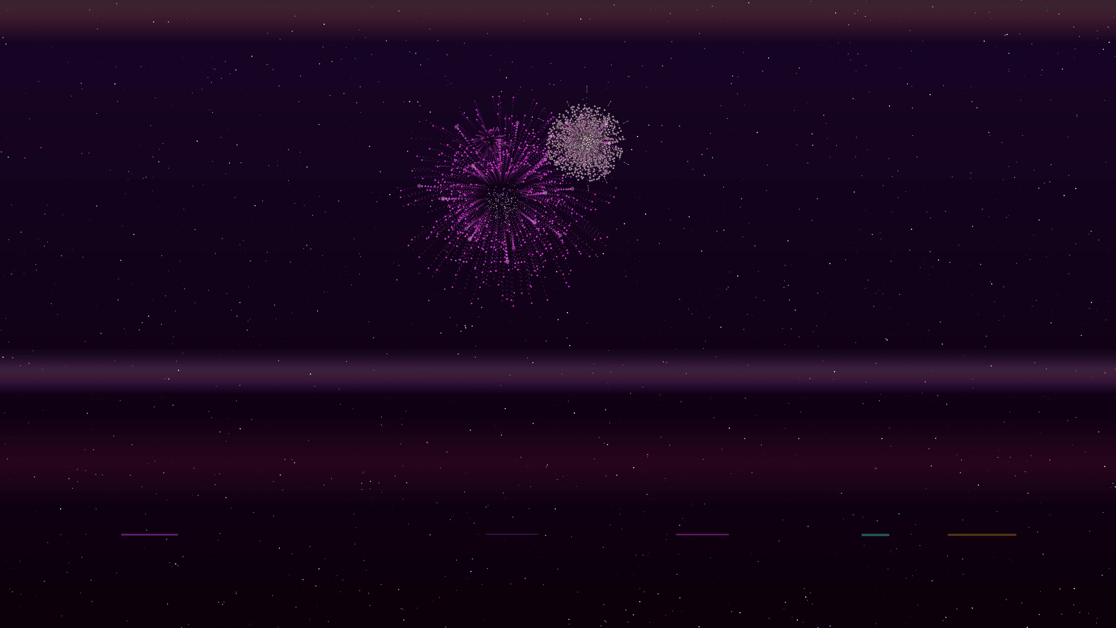 Valentines Day fireworks display with heart shapes lighting up the night sky in celebration of love and romance during the evening