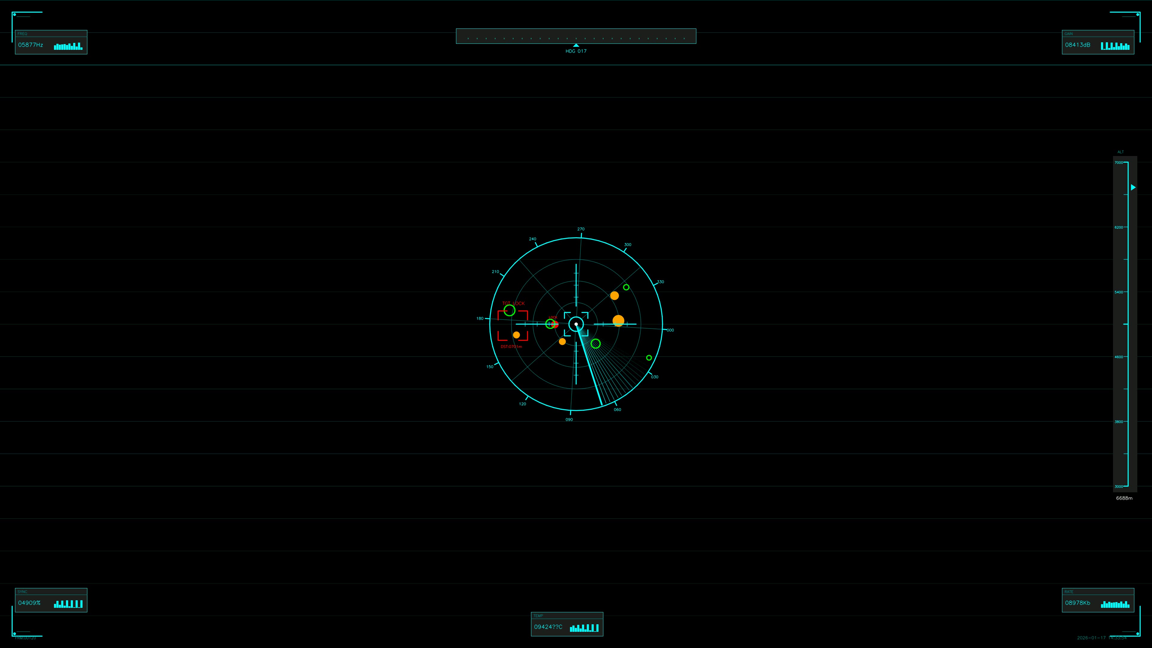 Military gui war stock footage hud animation for science fiction production with various shapes and signals displayed
