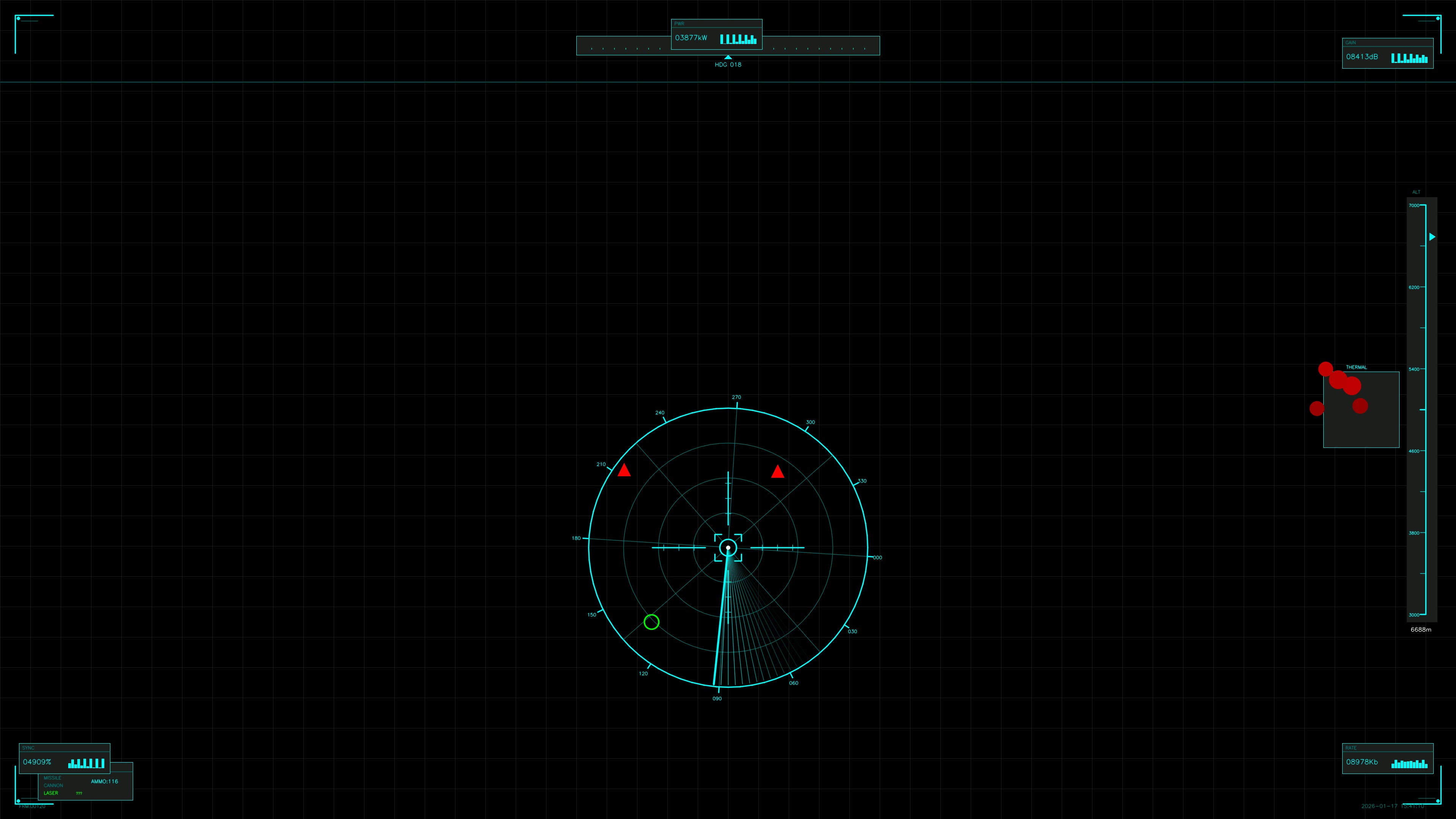 Military gui war stock footage hud animation for science fiction production with radar and tracking elements