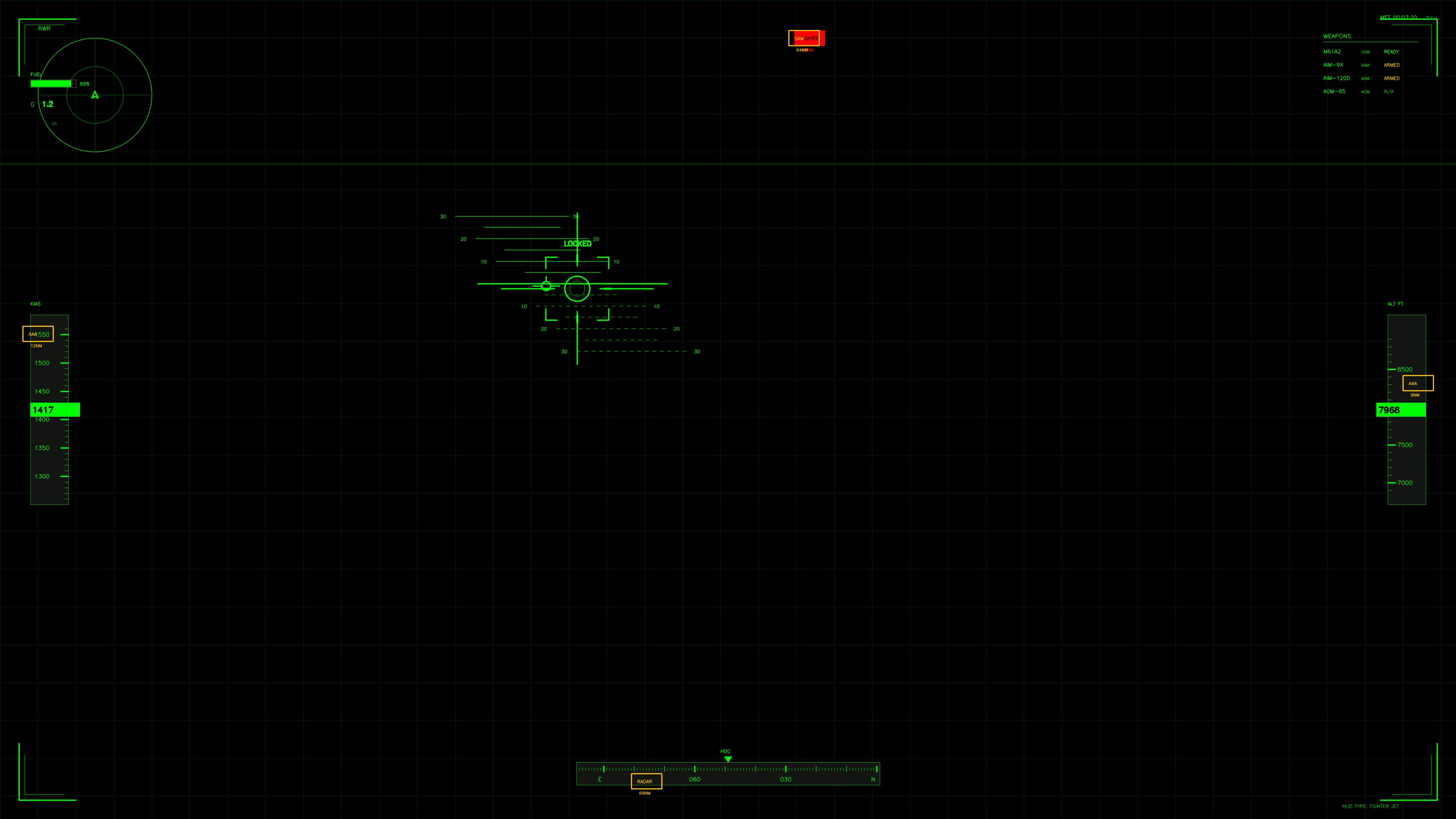 Military gui war stock footage hud animation for science fiction production in digital display setup