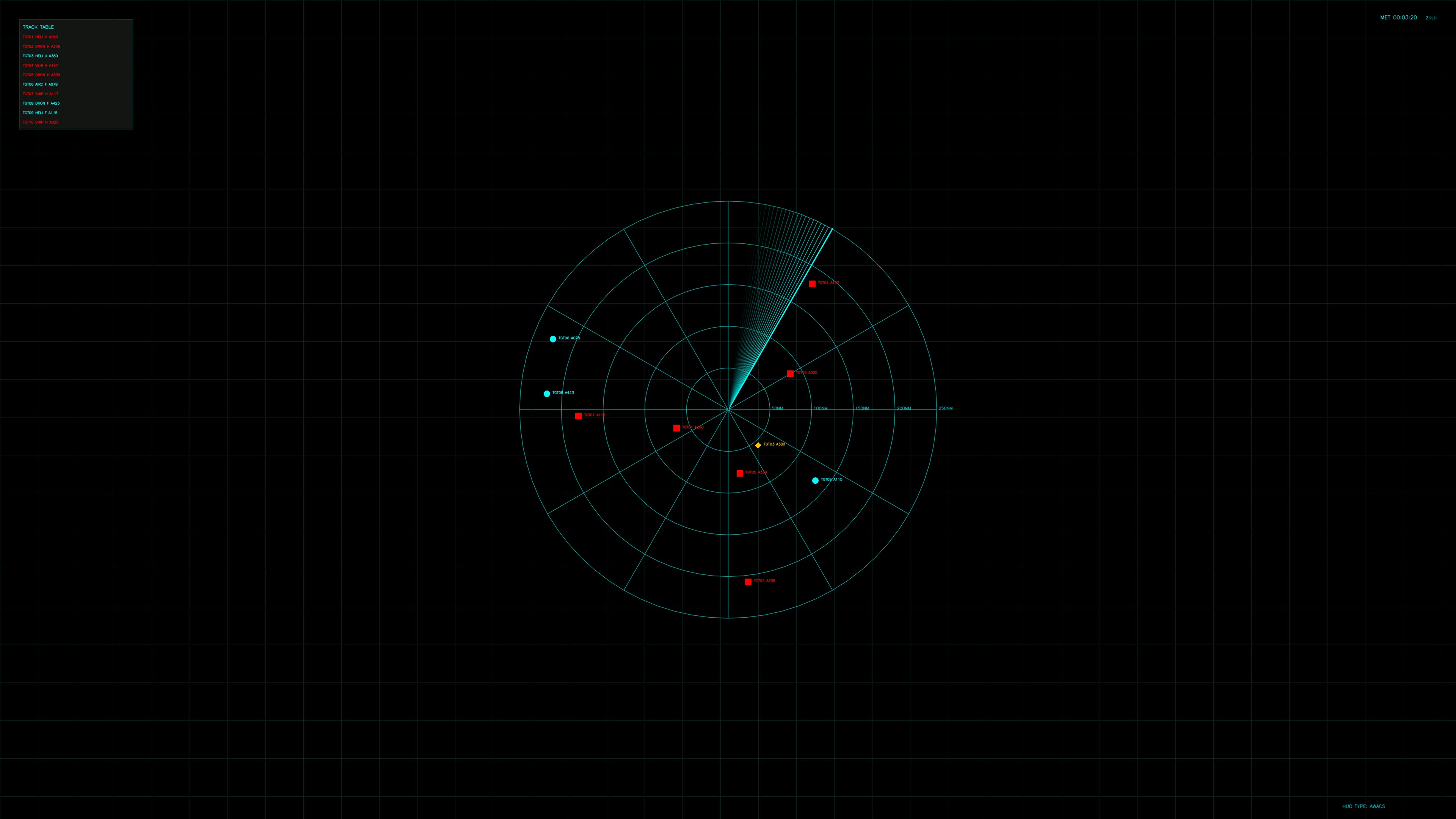 Military gui war stock footage hud animation for science fiction production in digital radar display format