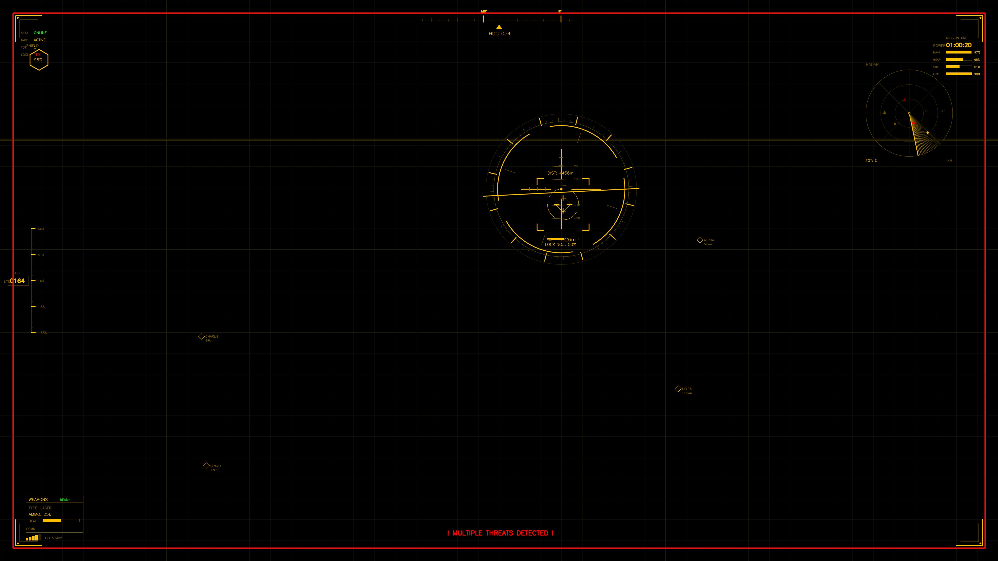 Military gui war stock footage hud animation for science fiction production with detailed elements and overlays for visual effects