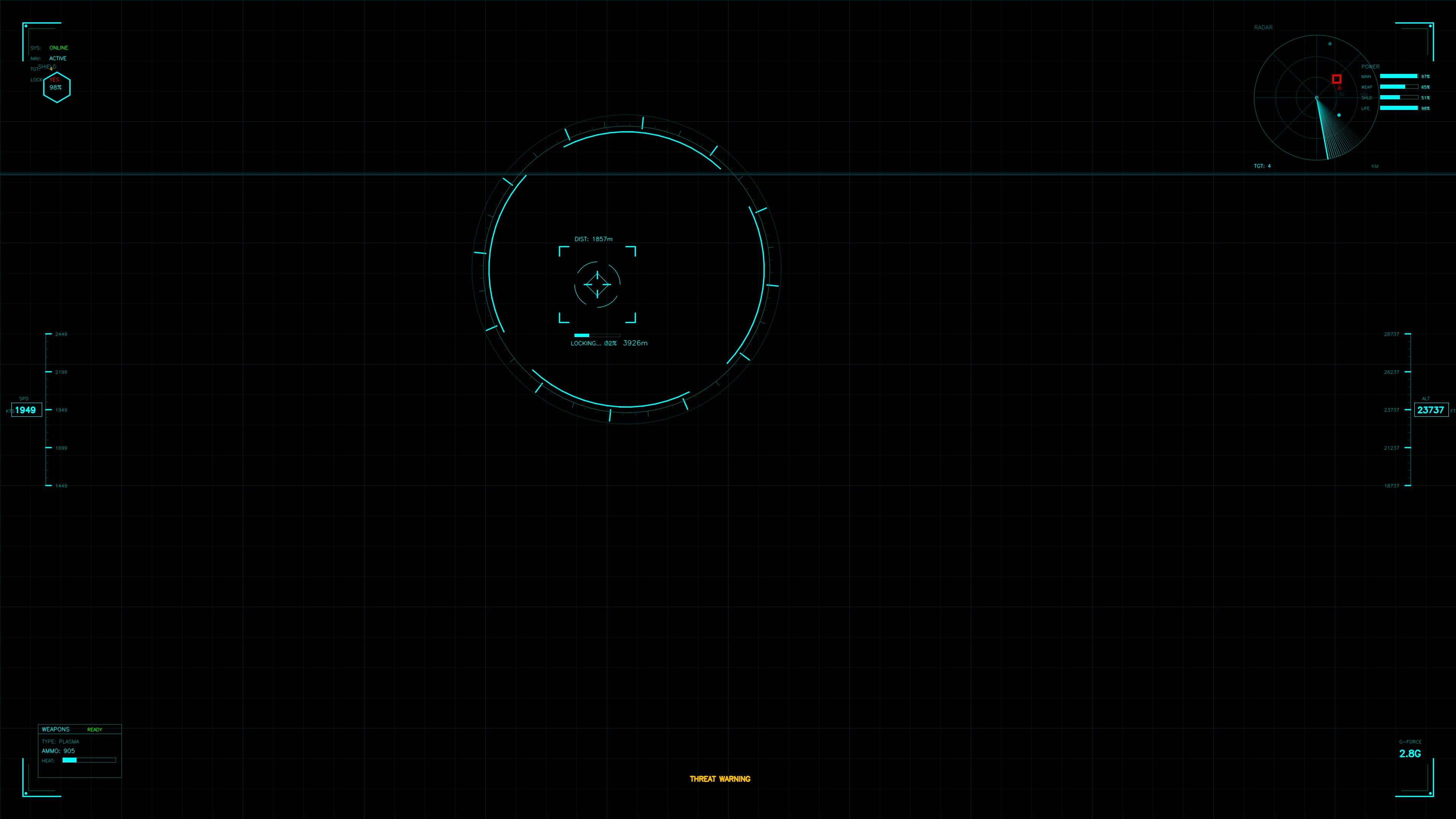 Military gui war stock footage hud animation for science fiction production featuring advanced visual elements for digital display
