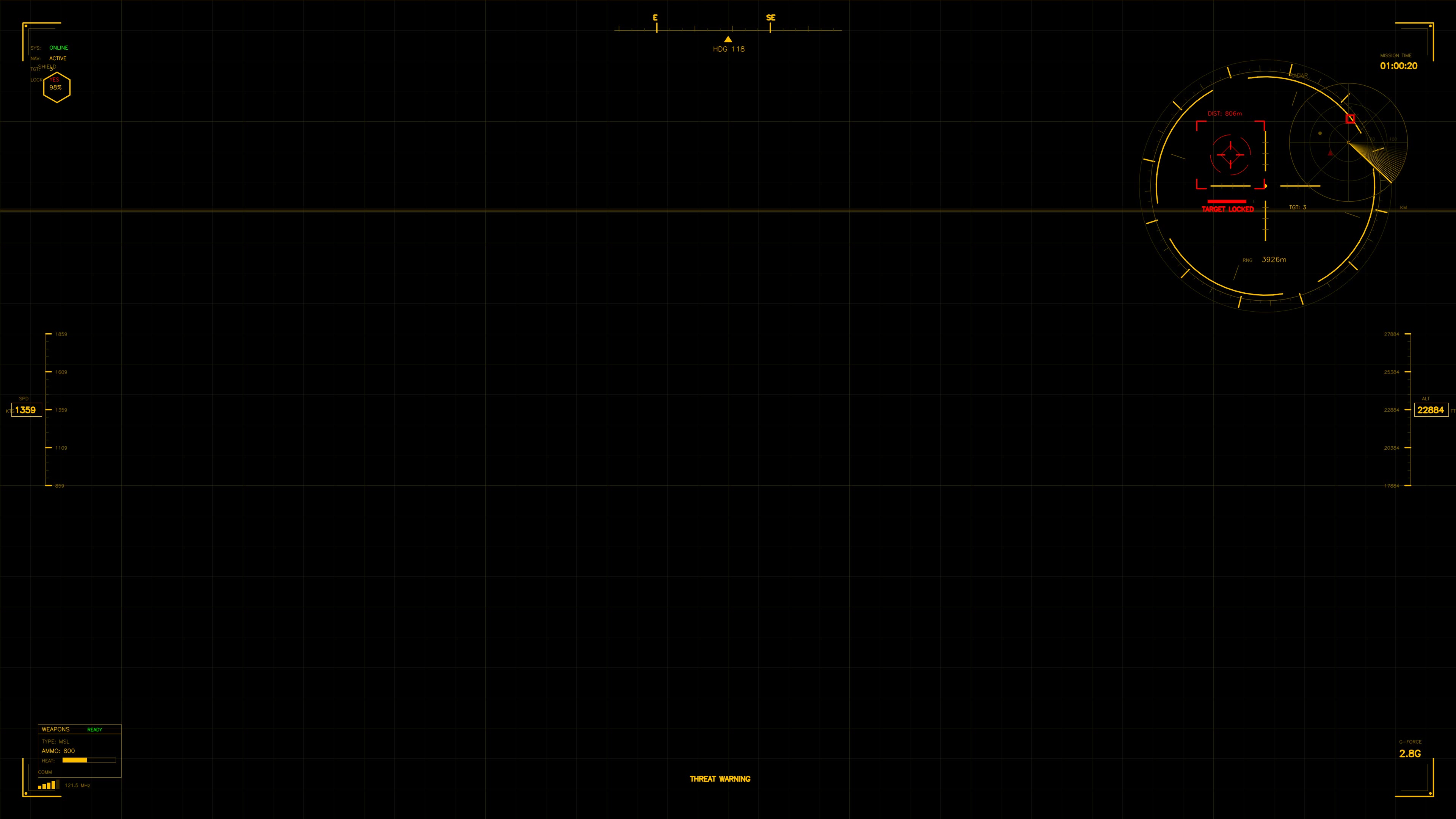 Military GUI war stock footage HUD animation for science fiction production in digital format