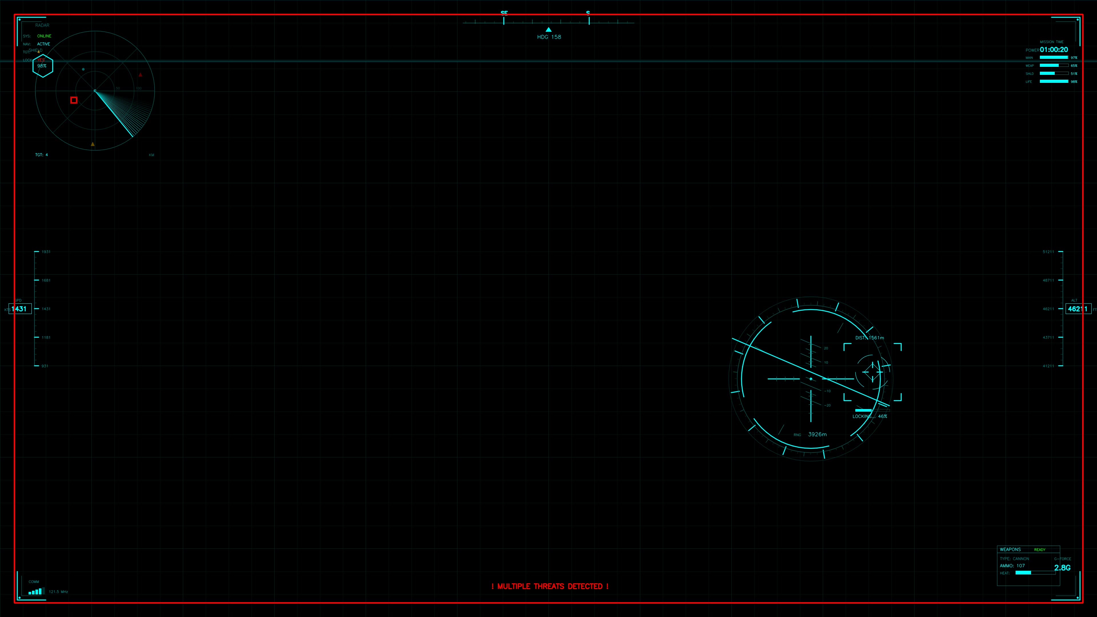 Military gui war stock footage hud animation for science fiction production with green graphics and digital display elements