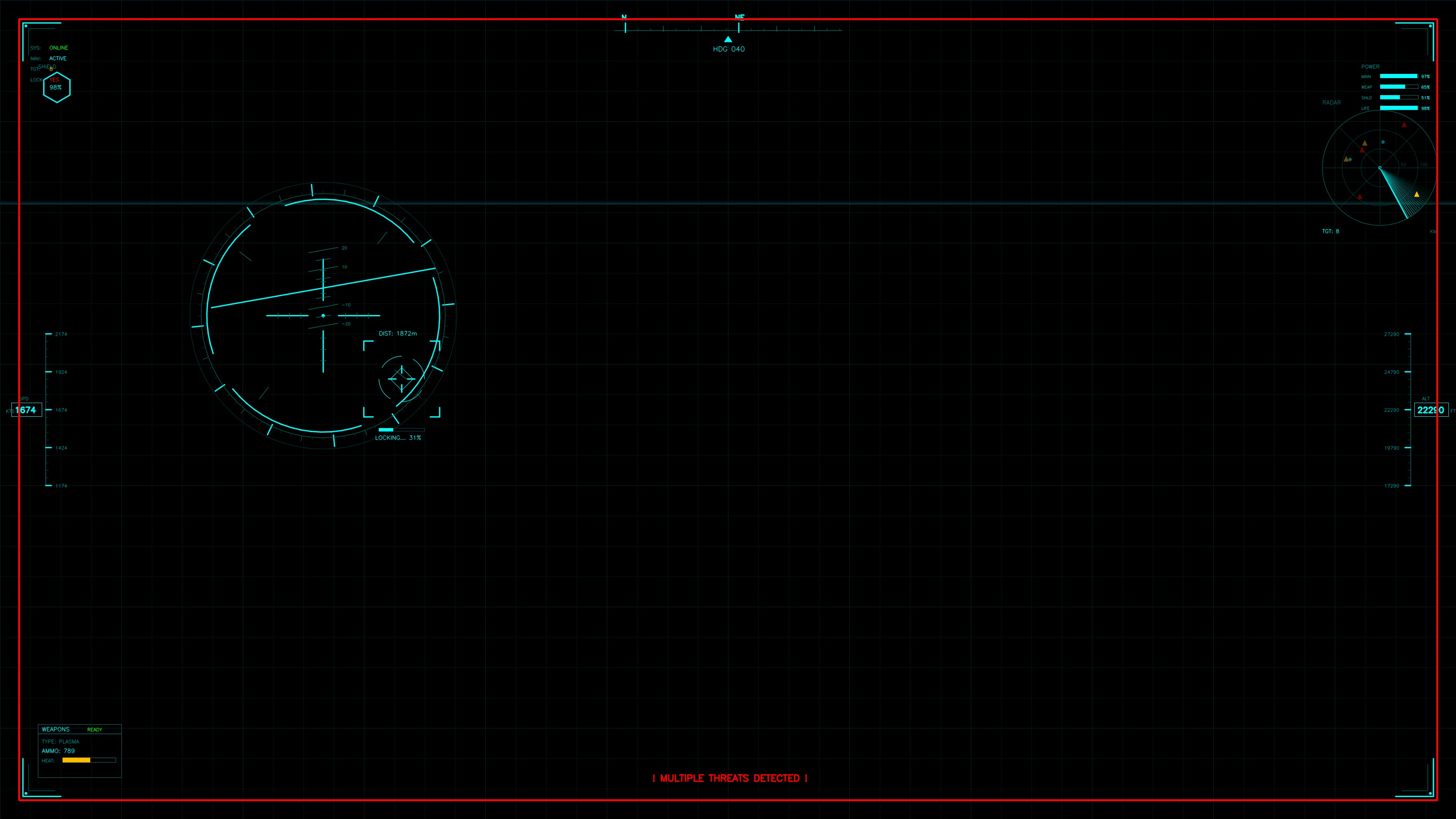 Military gui war stock footage hud animation for science fiction production with digital elements and data displays