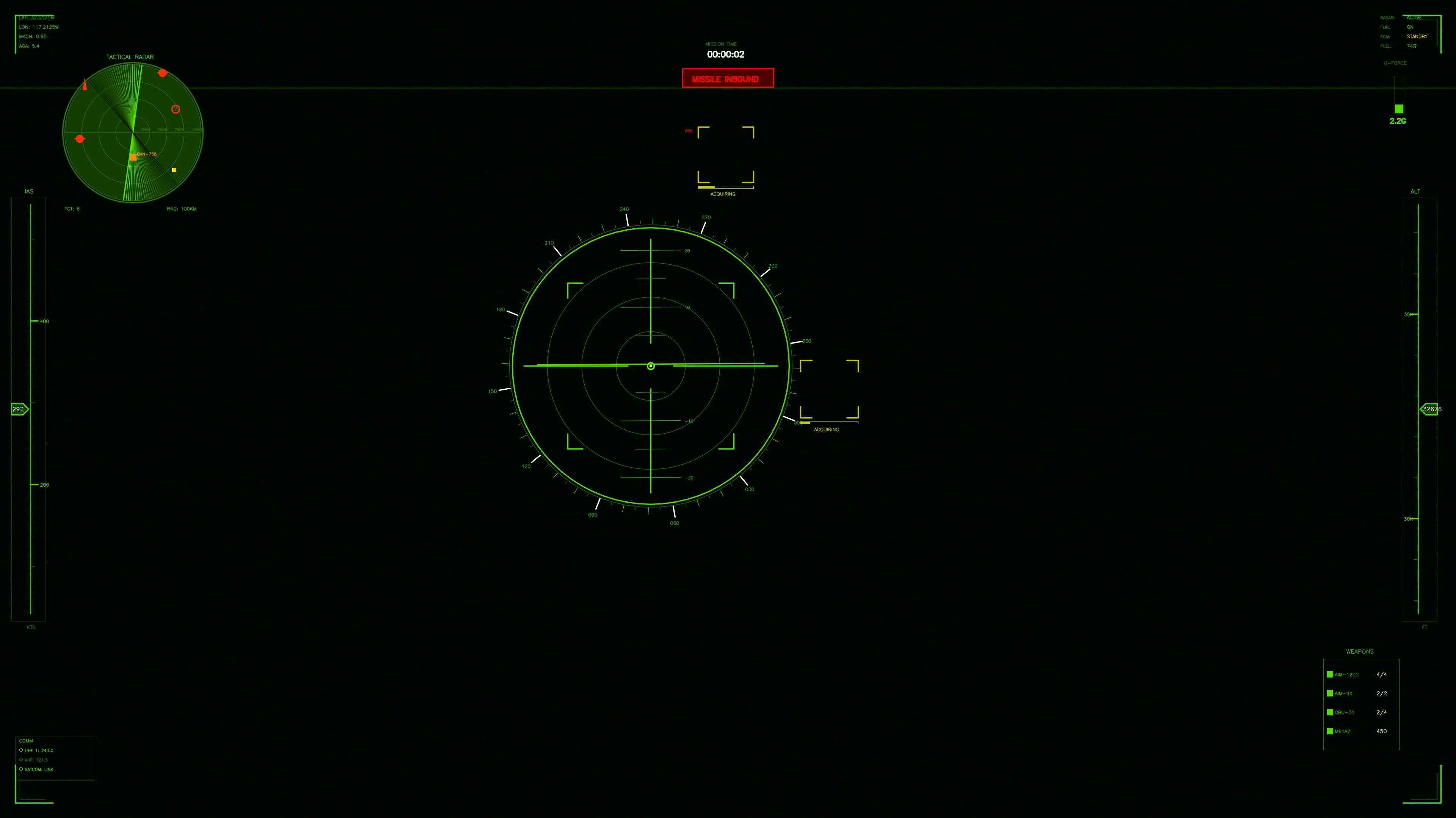 Military gui war stock footage hud animation for science fiction production with focus on targeting systems and tracking