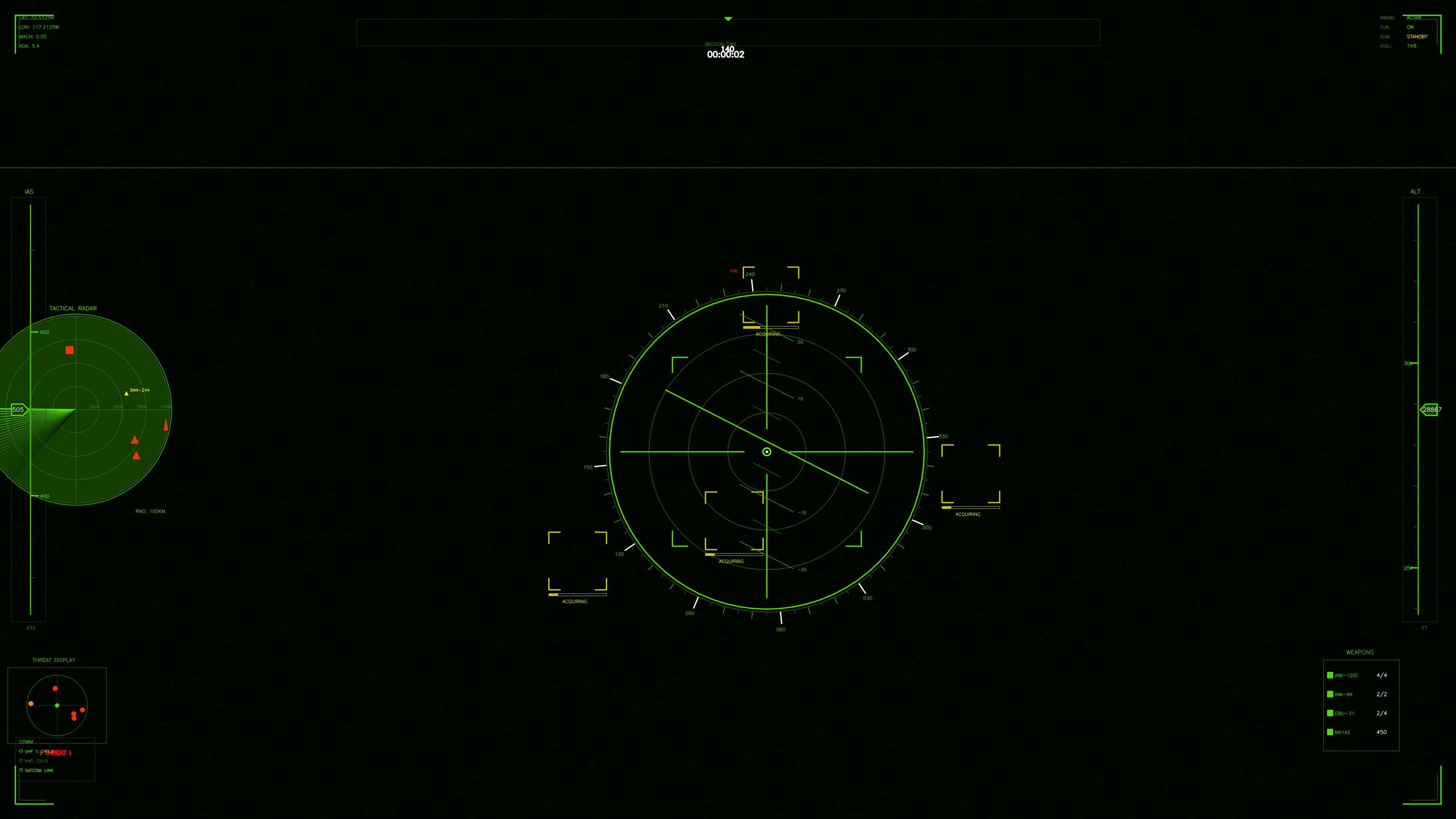 Military gui war stock footage hud animation for science fiction production displaying tactical information