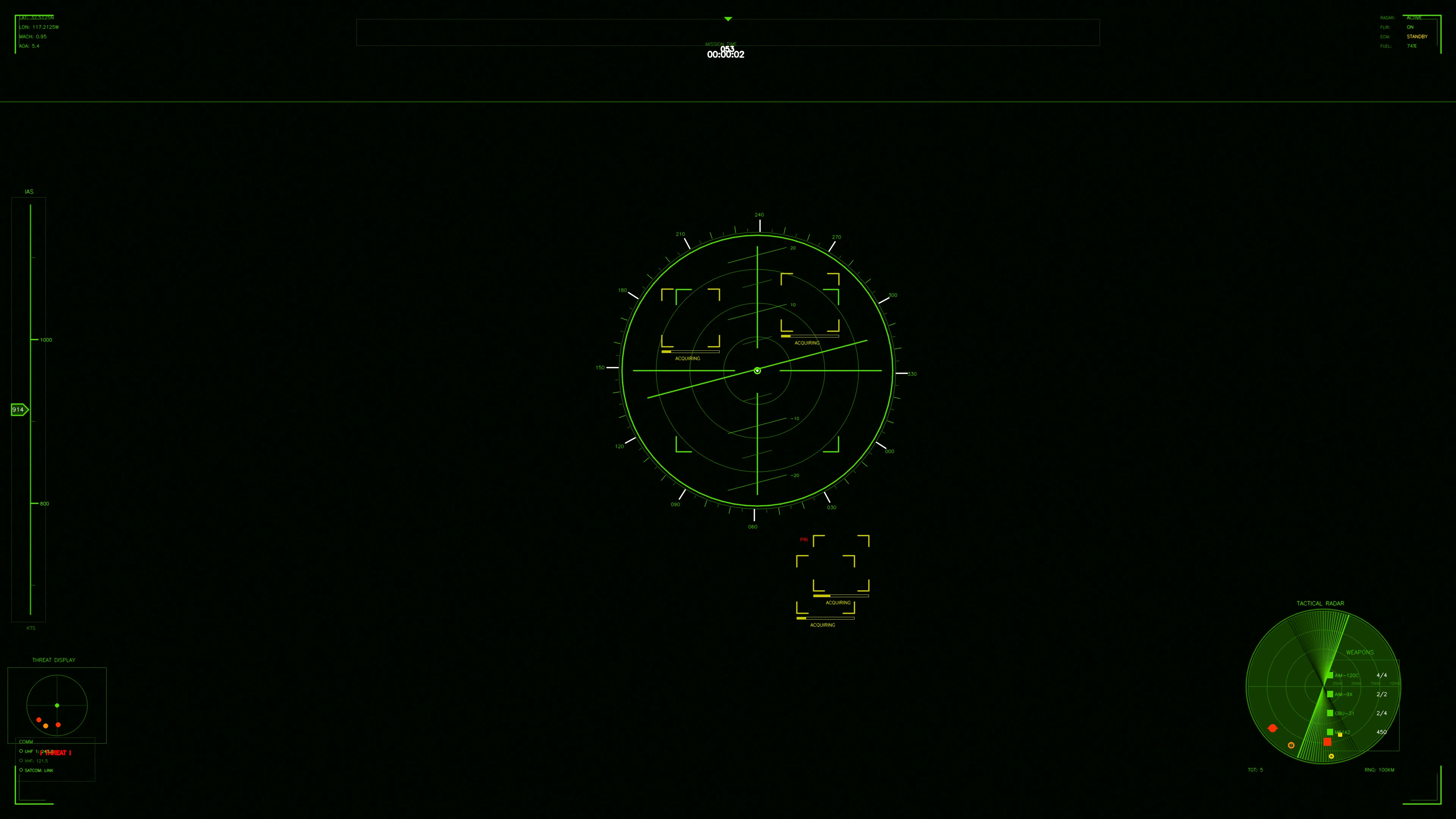 Military gui war stock footage hud animation for science fiction production featuring radar and tracking elements