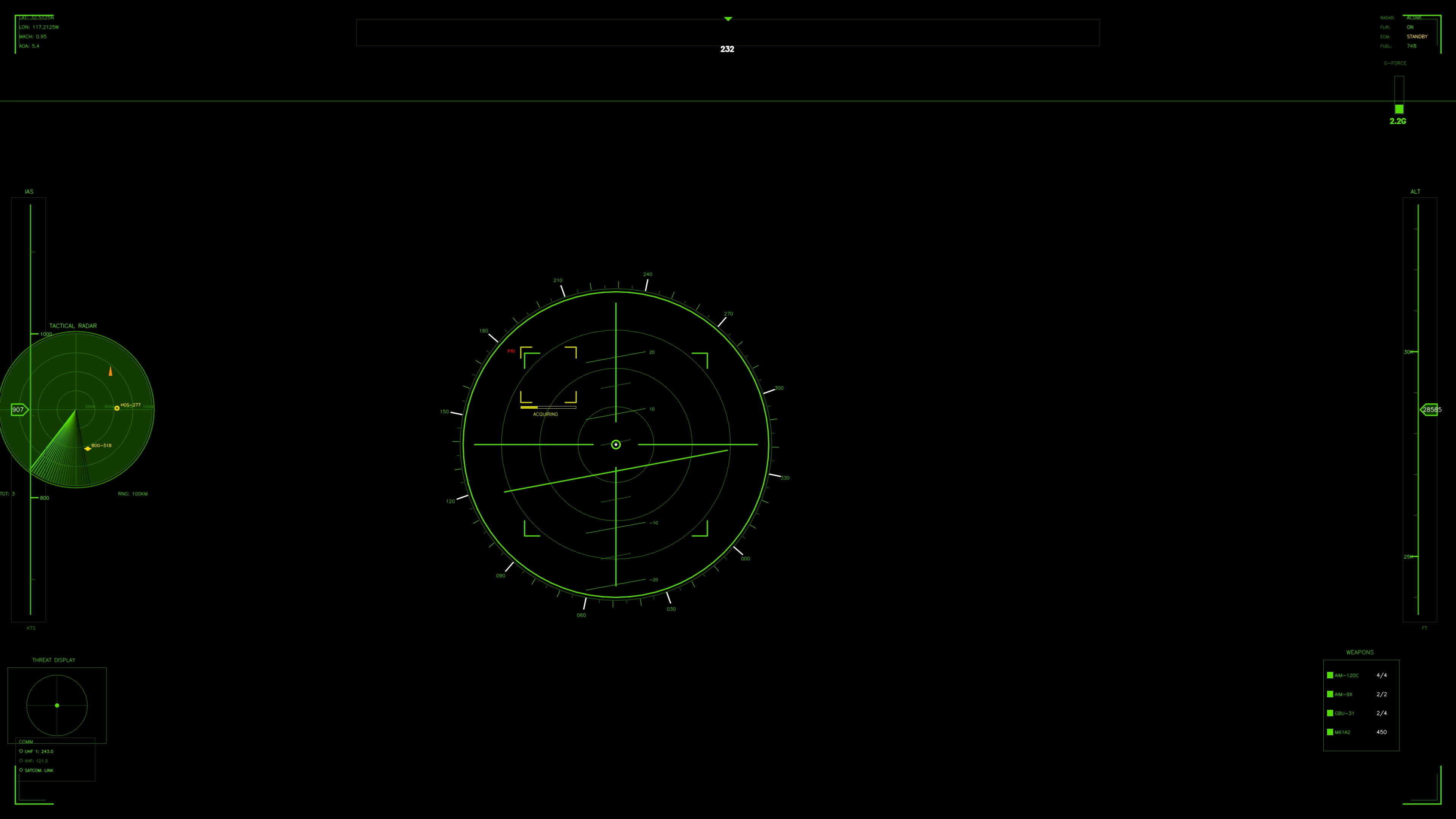 Military gui war stock footage displaying hud animation for science fiction production in a tactical environment
