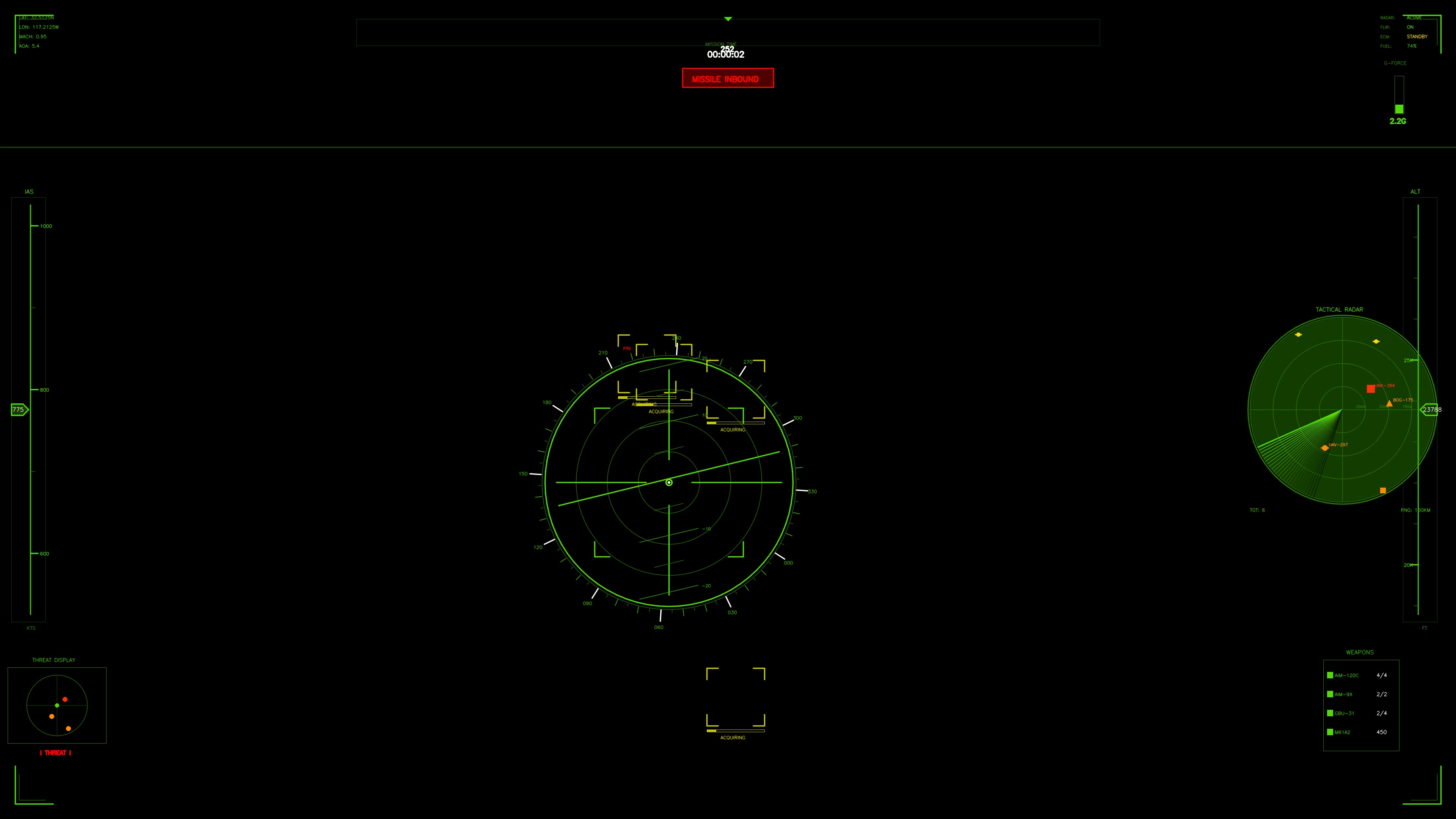 Military gui war stock footage hud animation for science fiction production featuring radar and tracking systems at night