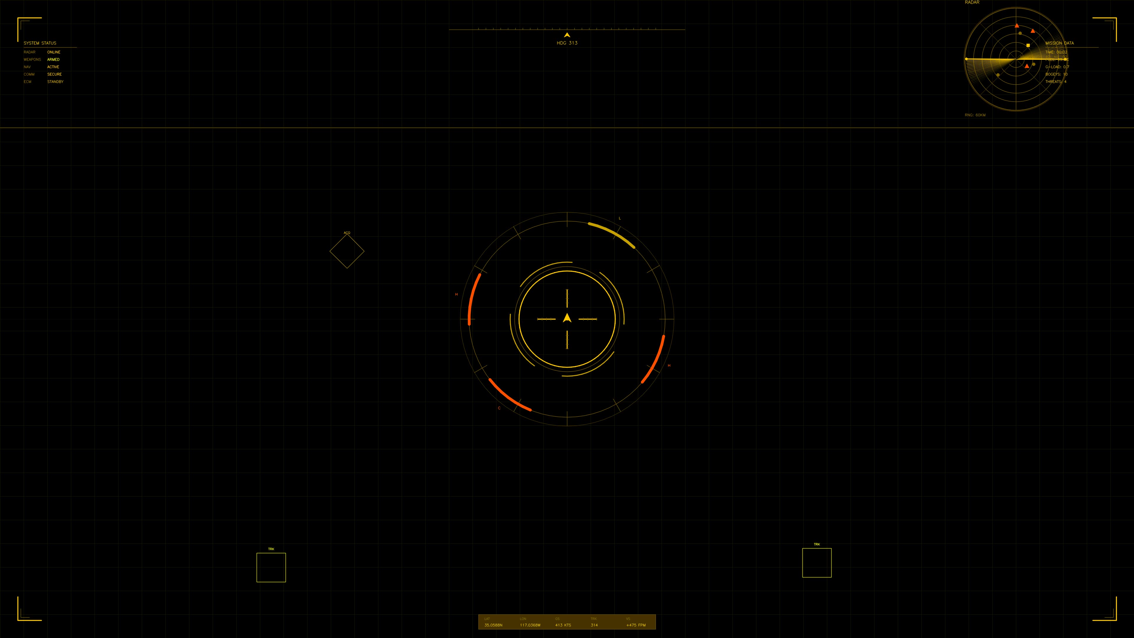 Military gui war stock footage hud animation for science fiction production in dark environment