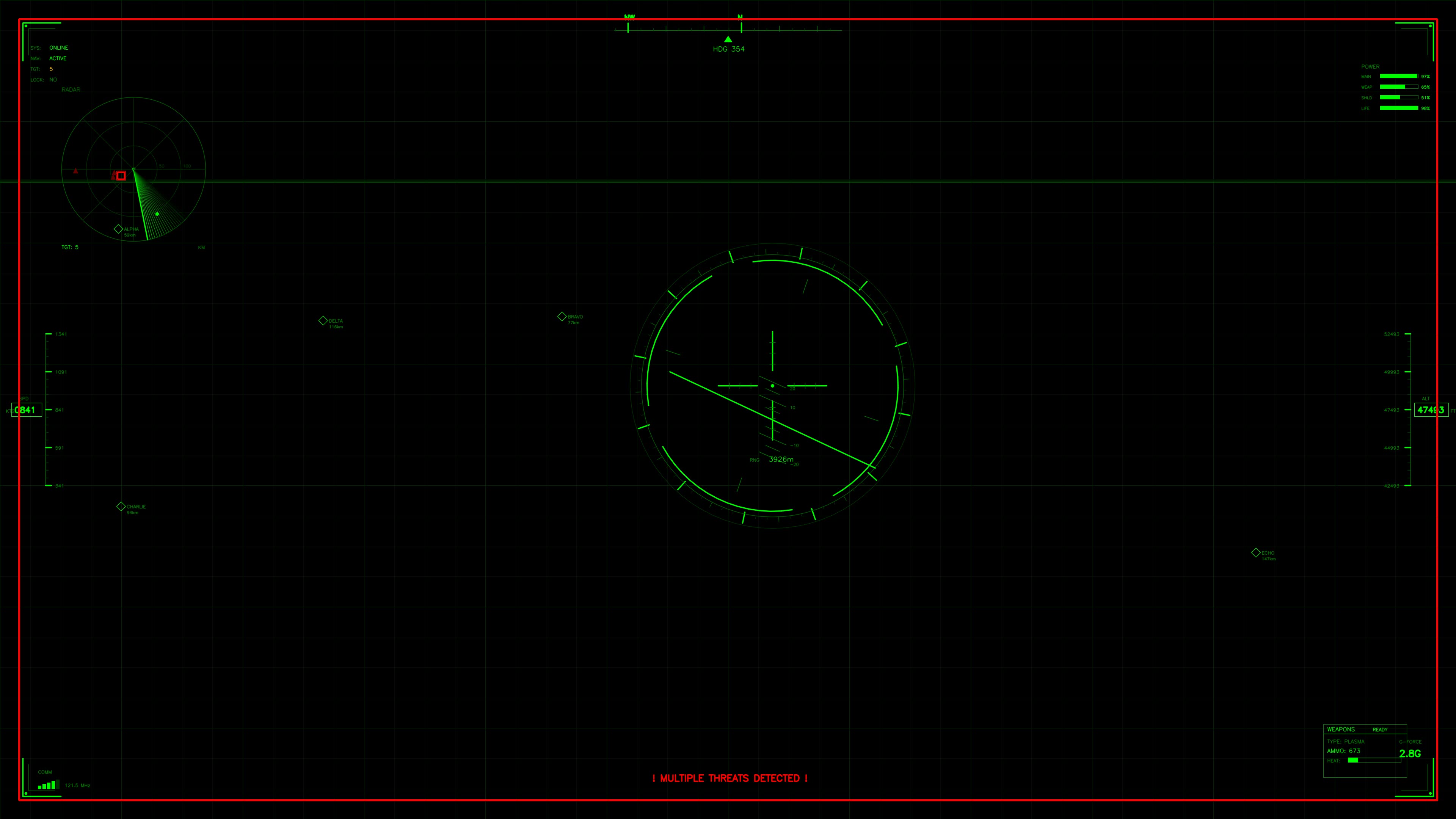 Military gui war stock footage hud animation designed for science fiction production in a digital environment