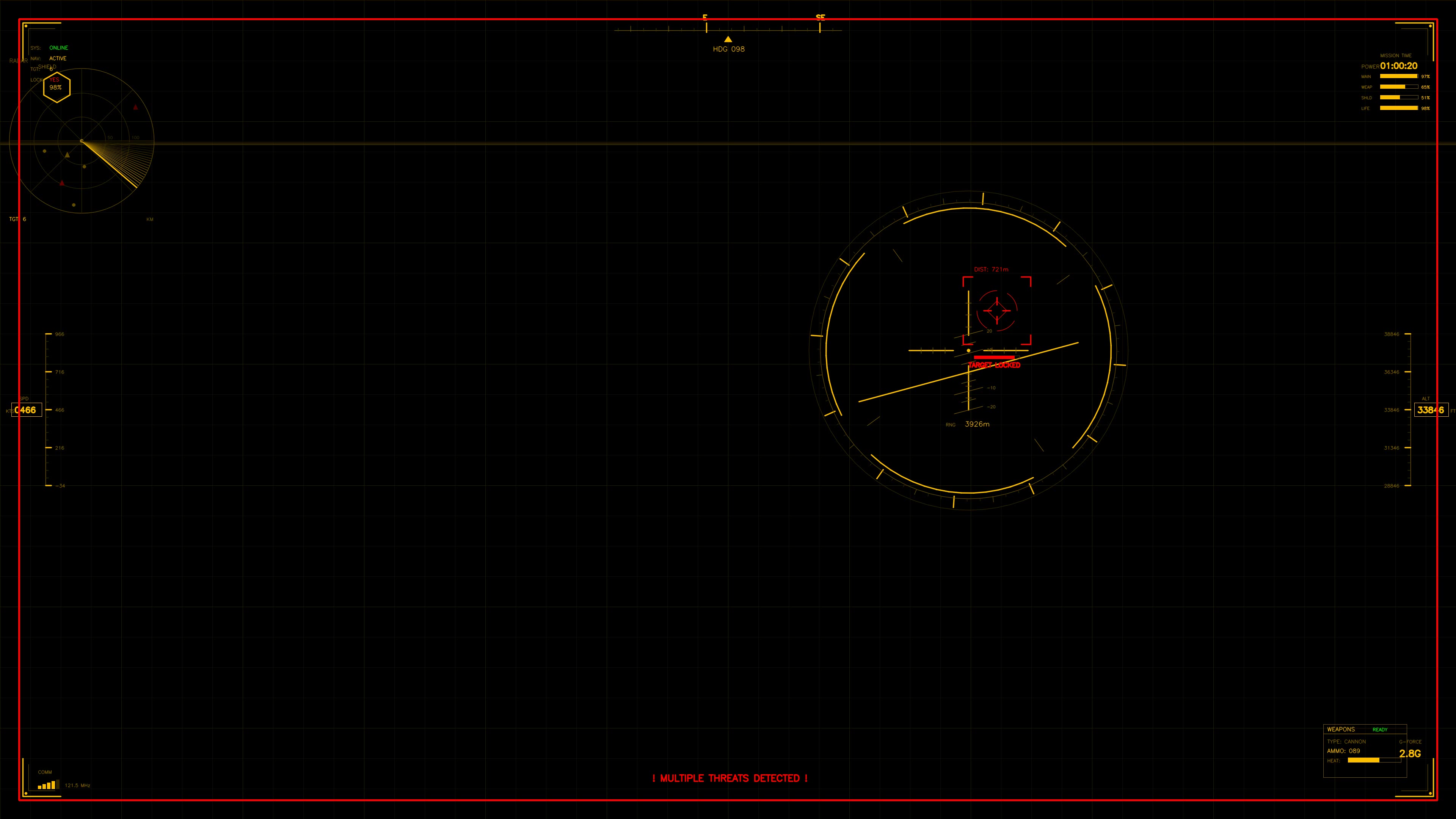 Military gui war stock footage hud animation for science fiction production showing targeting system display in dark setting
