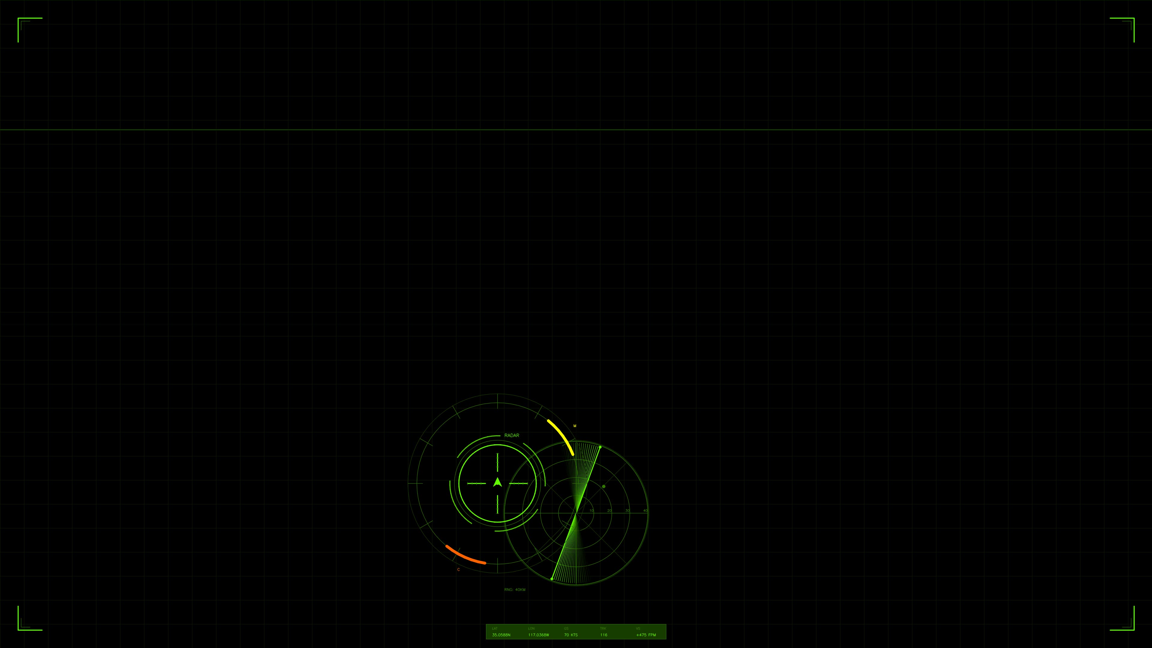 Military gui war stock footage hud animation for science fiction production with bright graphics