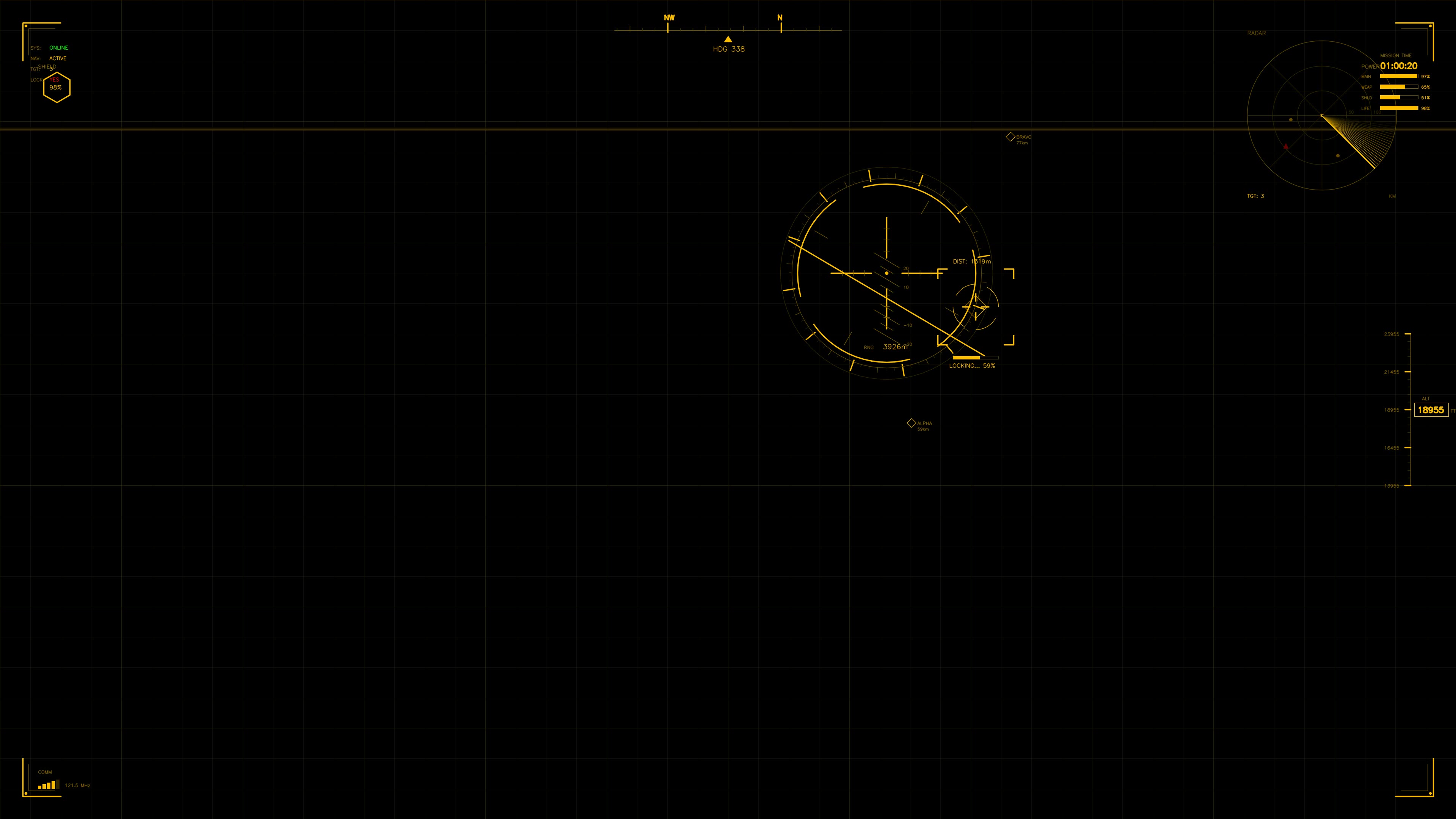 Military gui war stock footage hud animation for futuristic science fiction production in dark setting showing various technical components