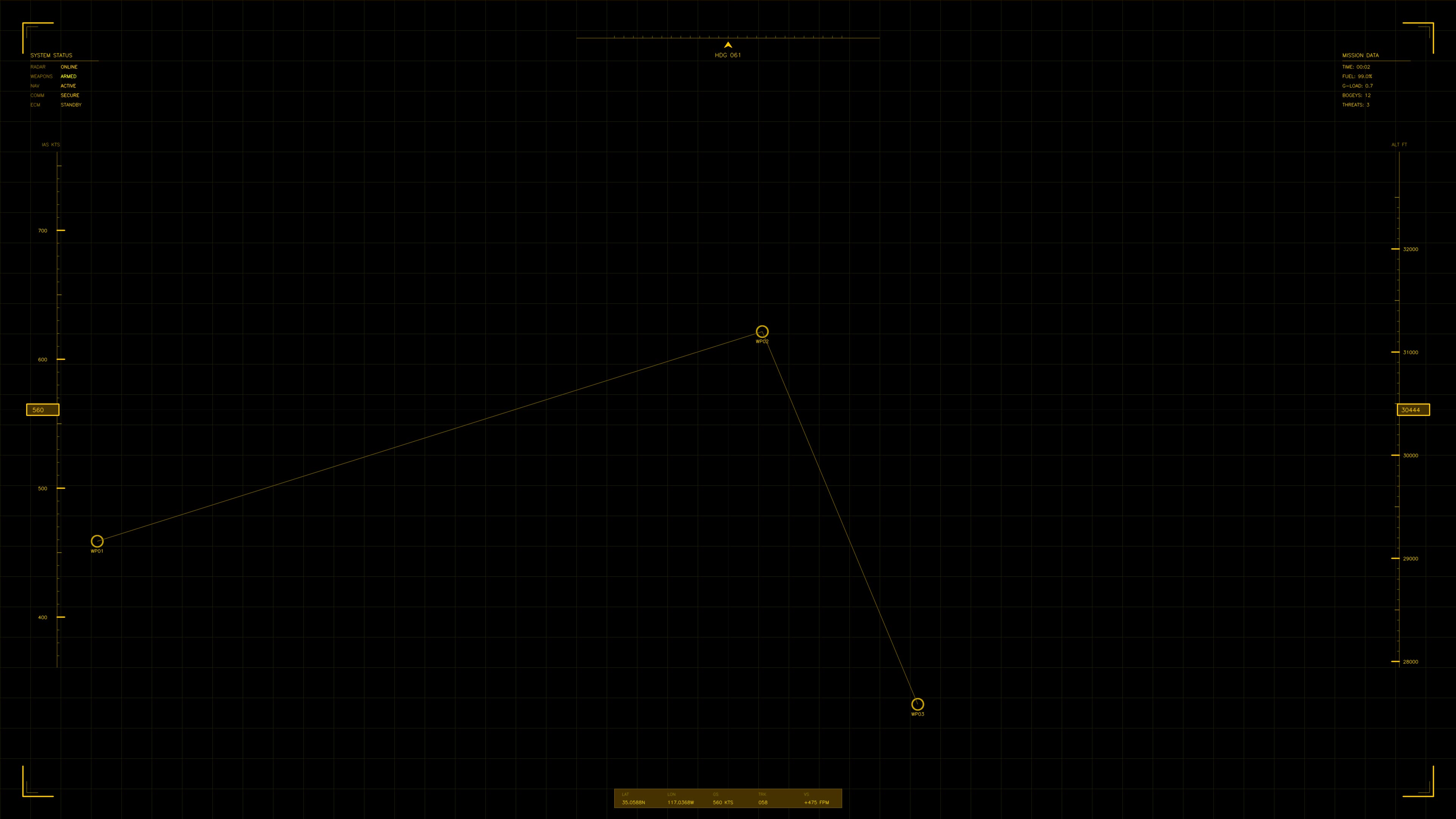 Military gui war stock footage hud animation for science fiction production with navigation elements displayed on screen
