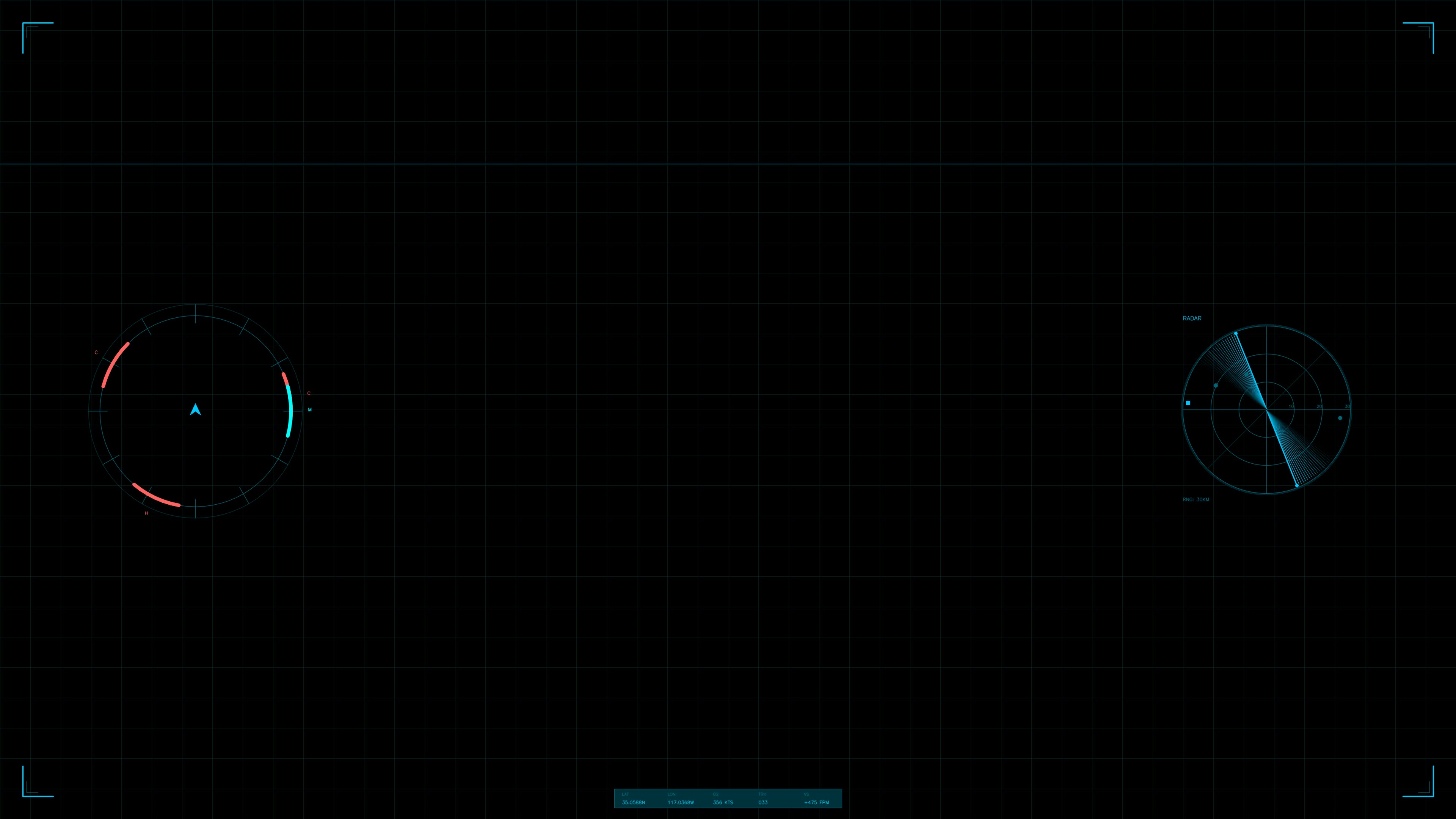 Military gui war stock footage displaying hud animation for science fiction production in dark setting at modern battlefield scene