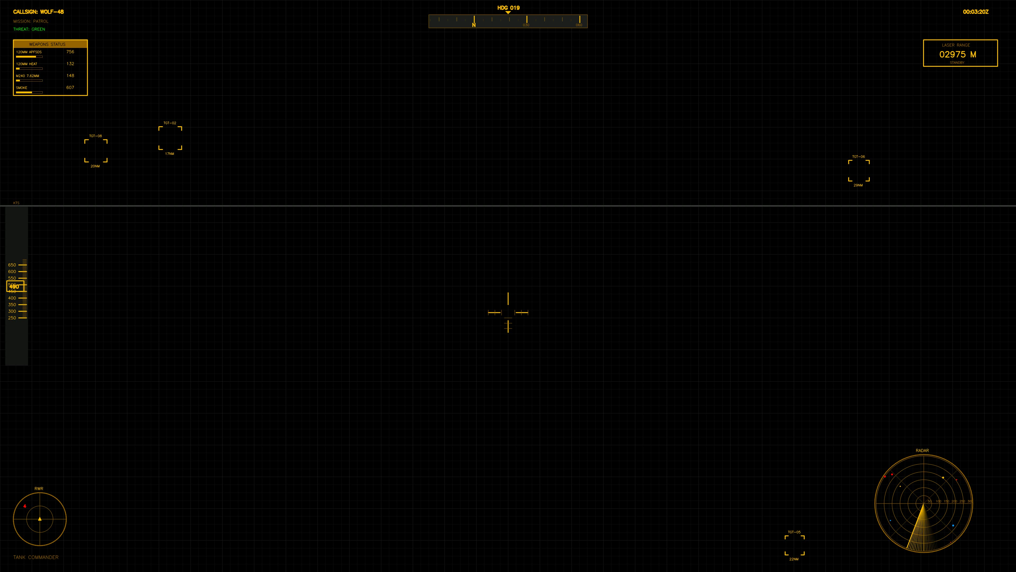 Military GUI war stock footage with HUD animation for science fiction project showcasing advanced technology in action