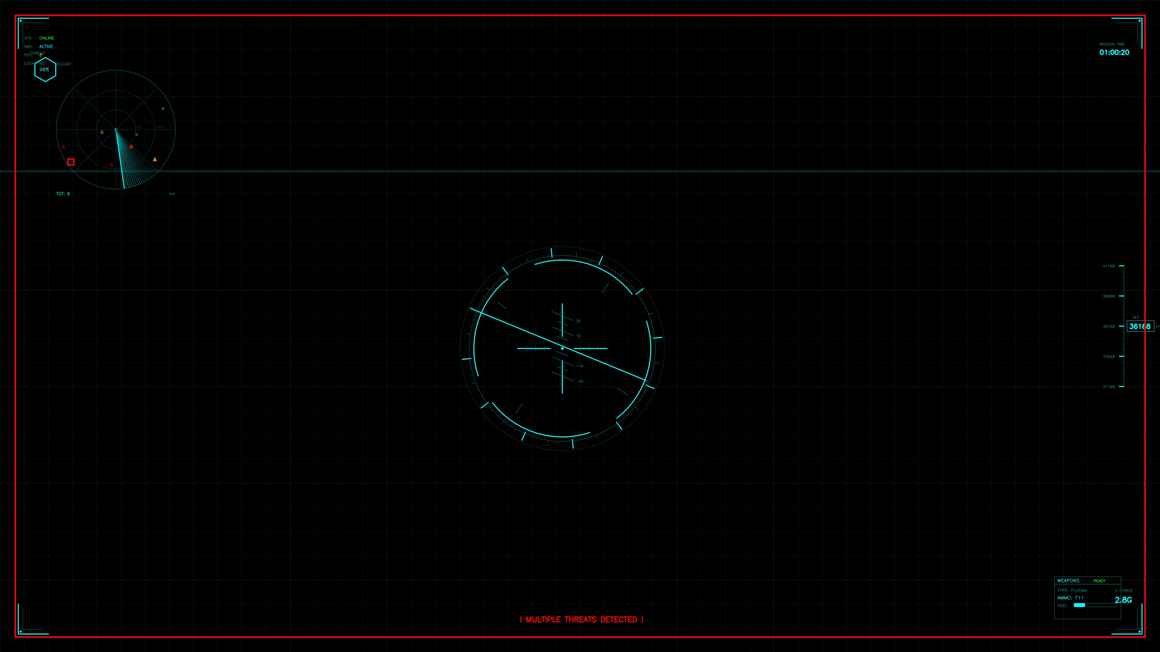 Military gui war stock footage hud animation for science fiction production with digital displays and targeting systems in action