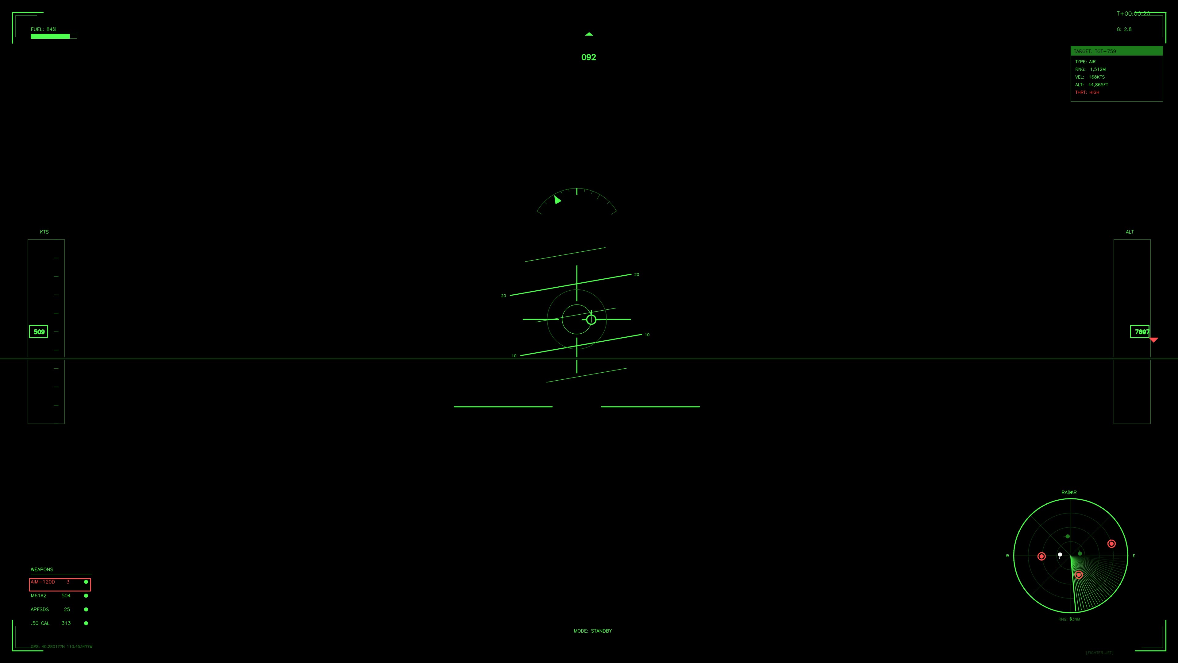 Military gui war stock footage with hud animation for science fiction project in dark setting