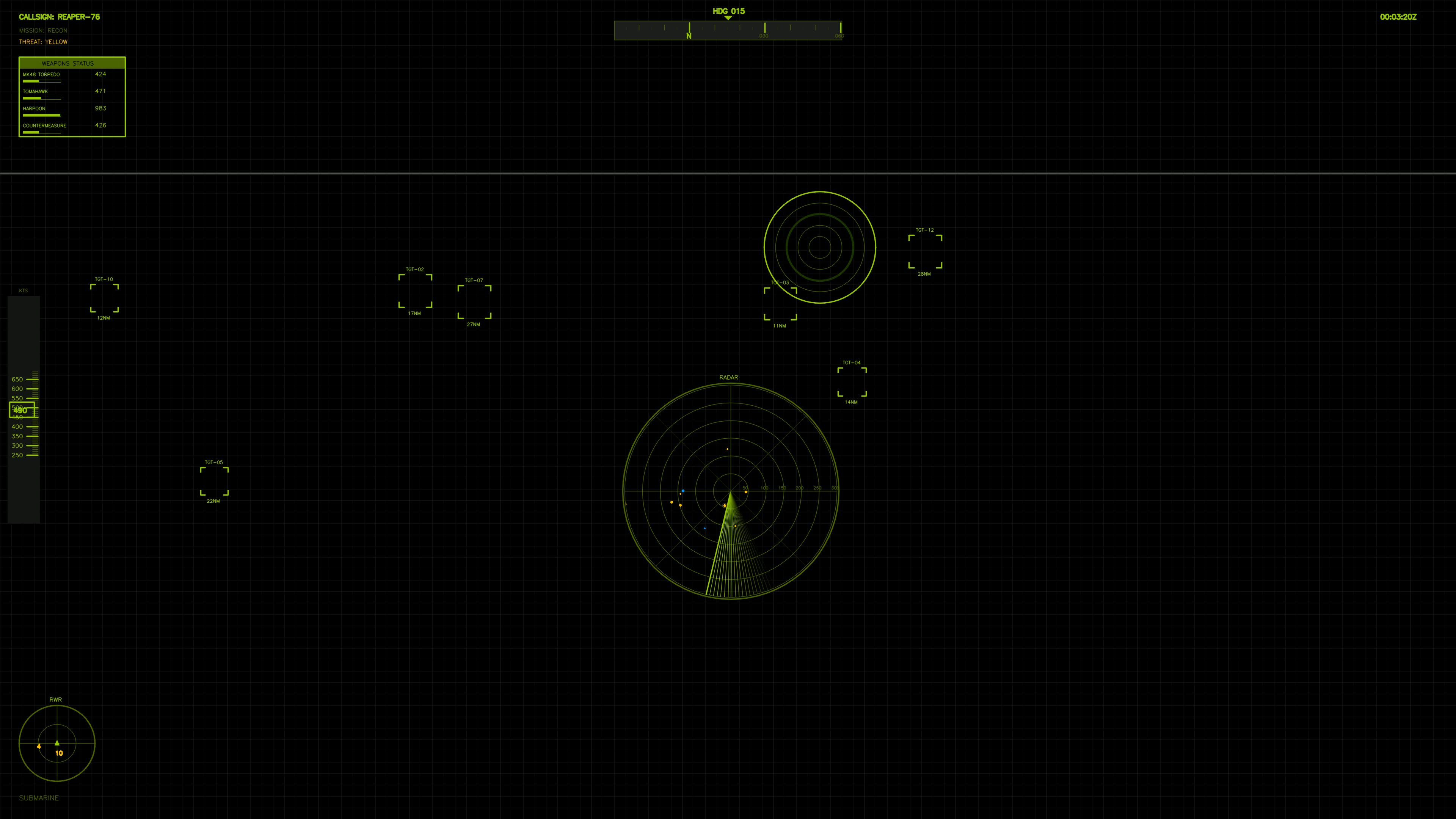 MilitaryGui war stock footage with HUD animation for science fiction production focused on targeting and scanning technology