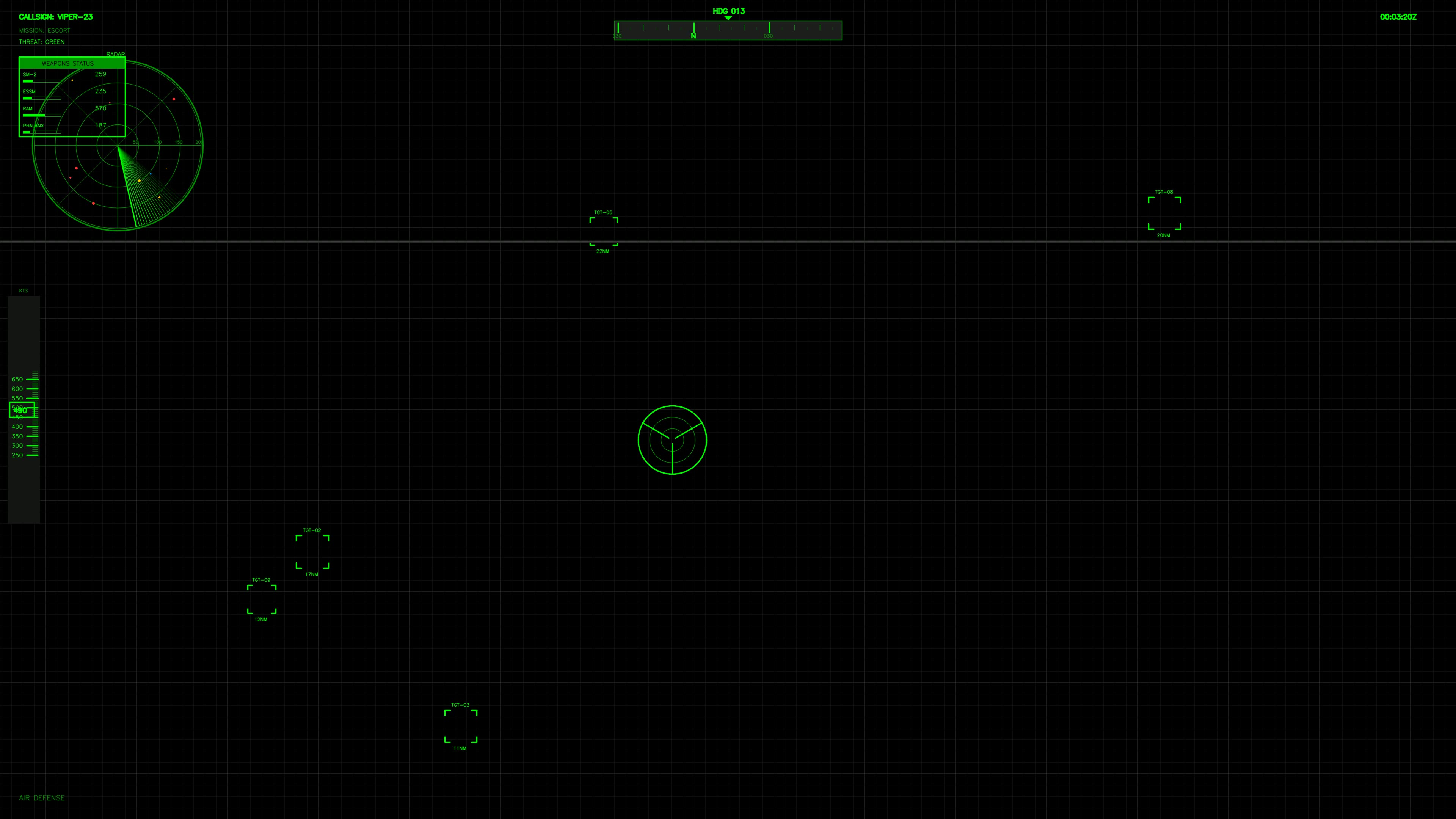 Military gui war stock footage for science fiction production showing a radar hud animation in a dark environment