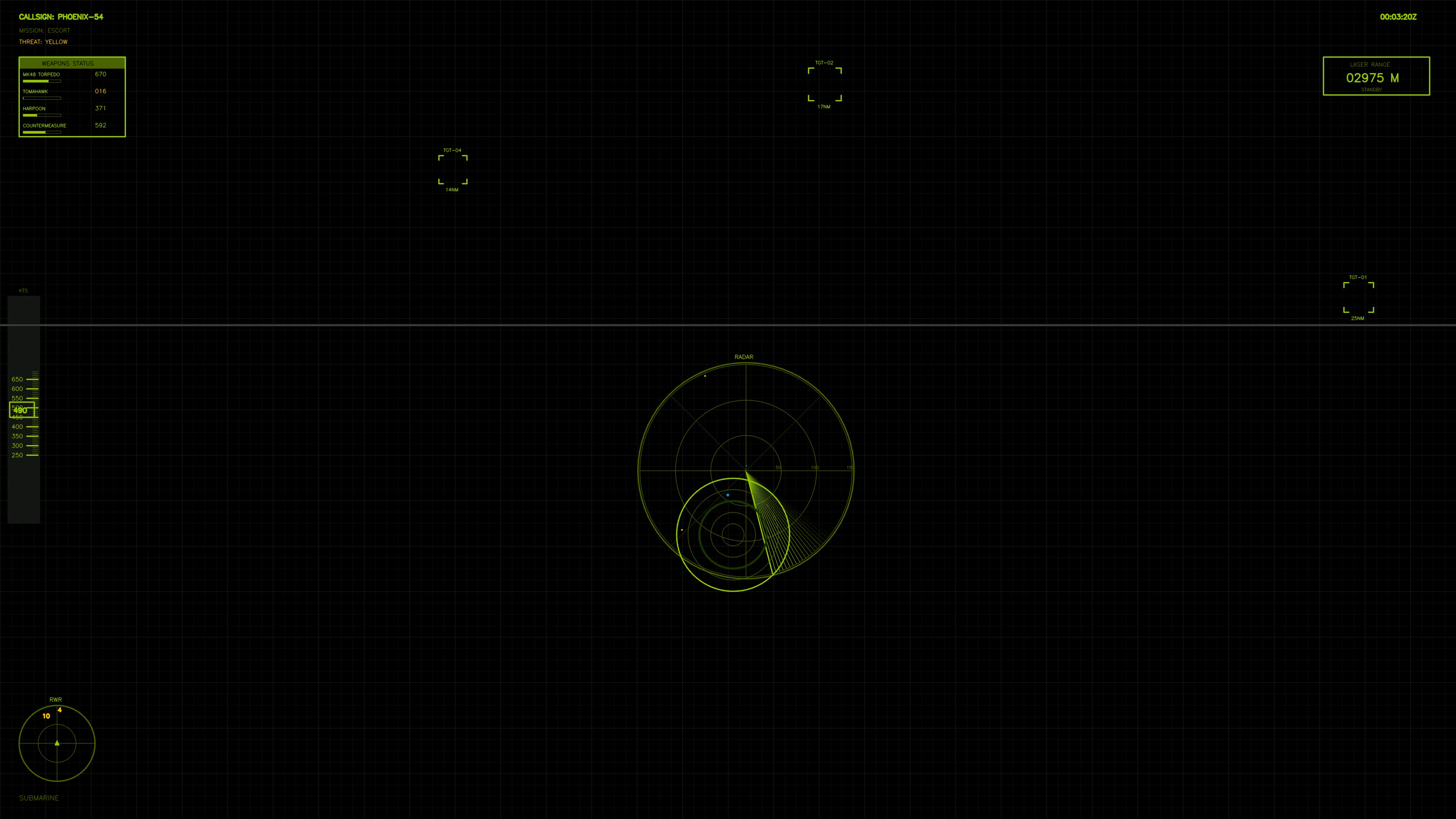 Military gui war stock footage showing hud animation for science fiction projects in dark environment