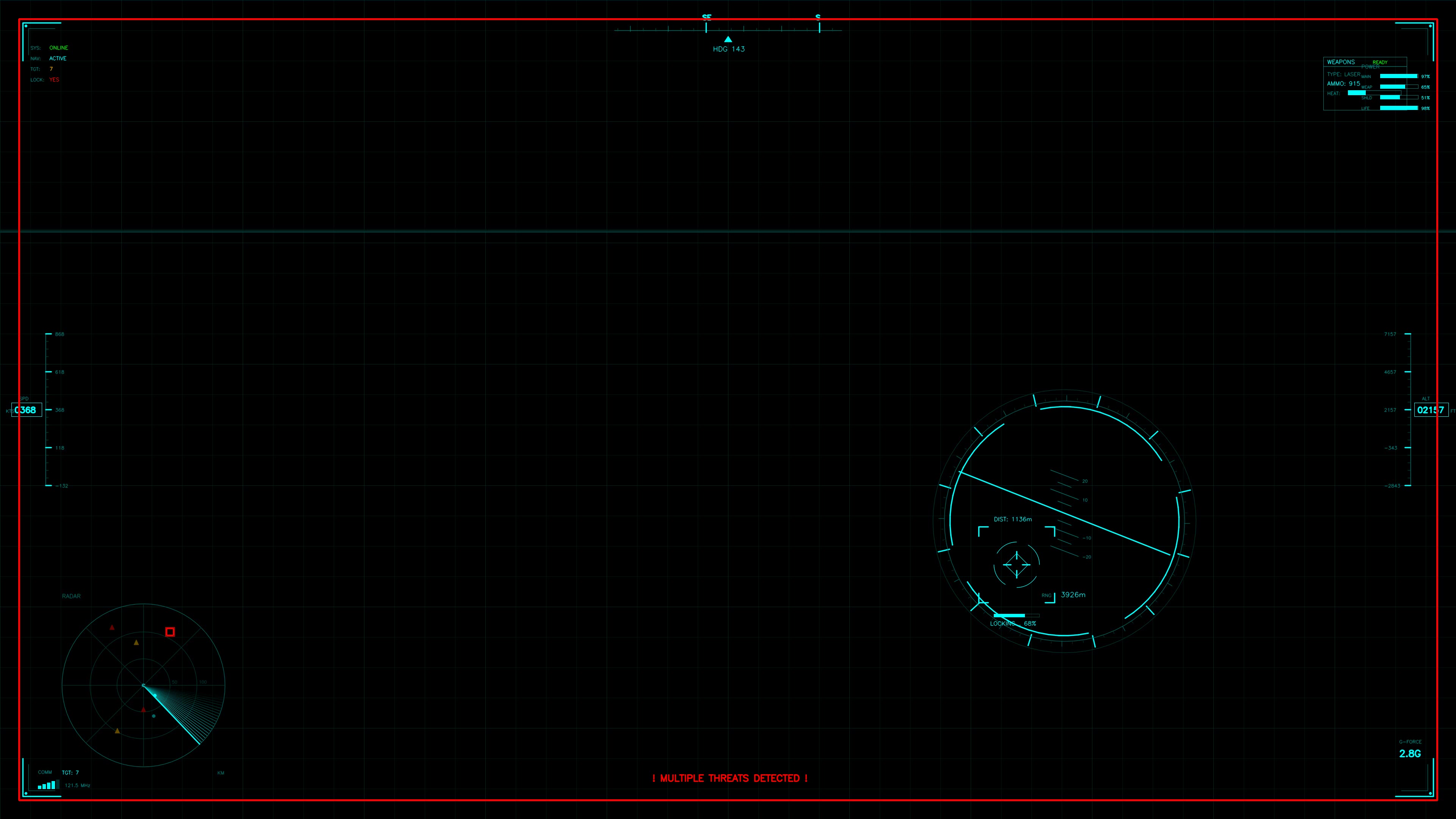 Military gui war stock footage with hud animation for science fiction production set in a futuristic digital environment
