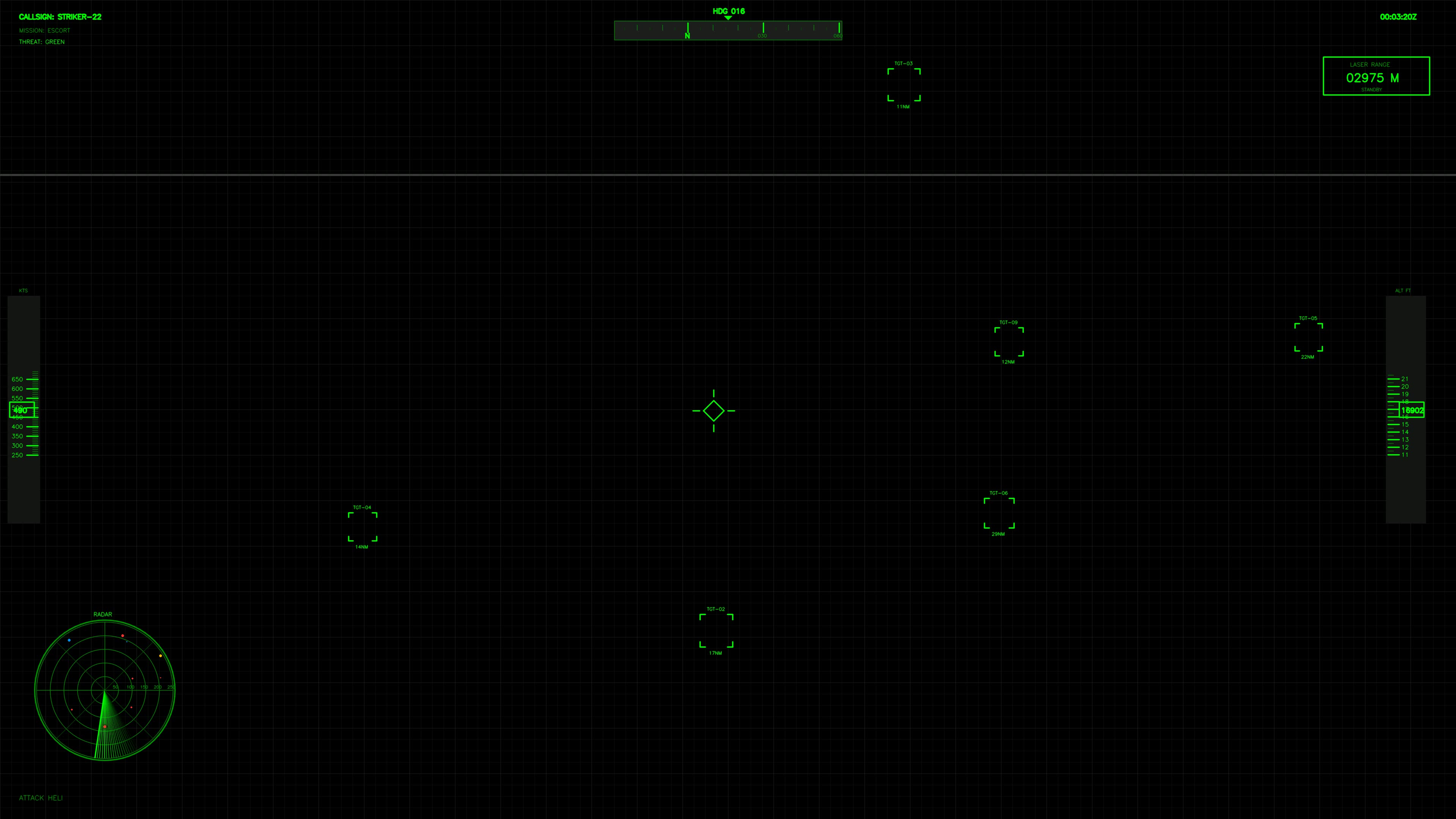 Military gui war stock footage hud animation for science fiction production showing radar and targeting system in action