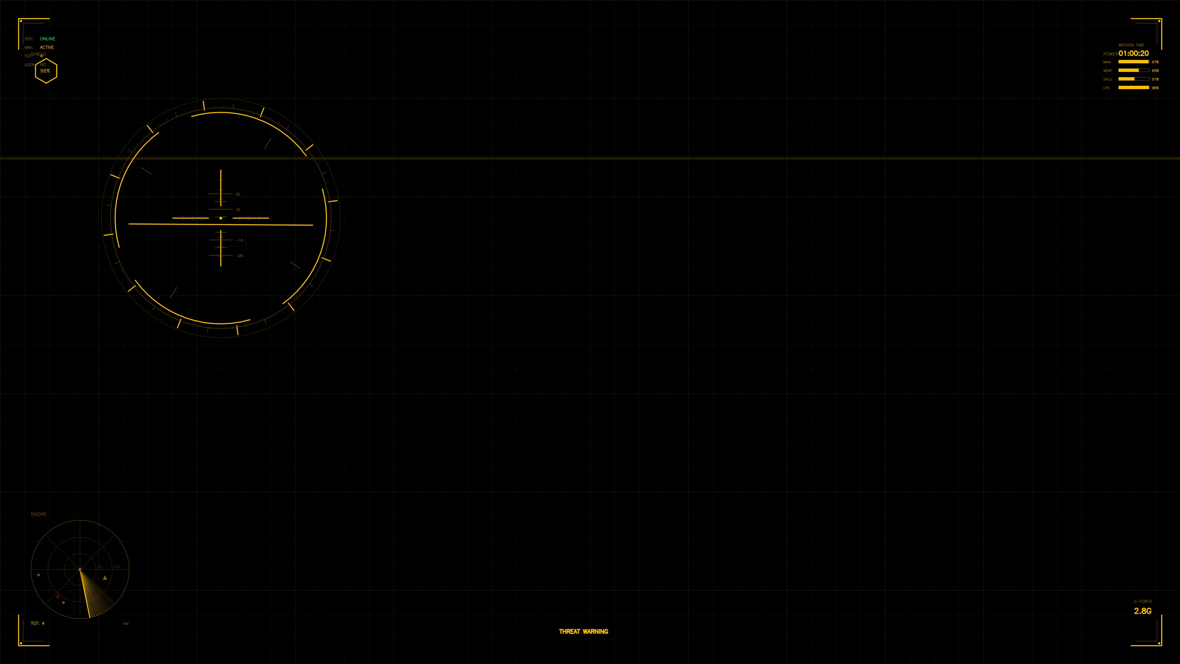 Military gui war stock footage hud animation for science fiction production showing radar and targeting data