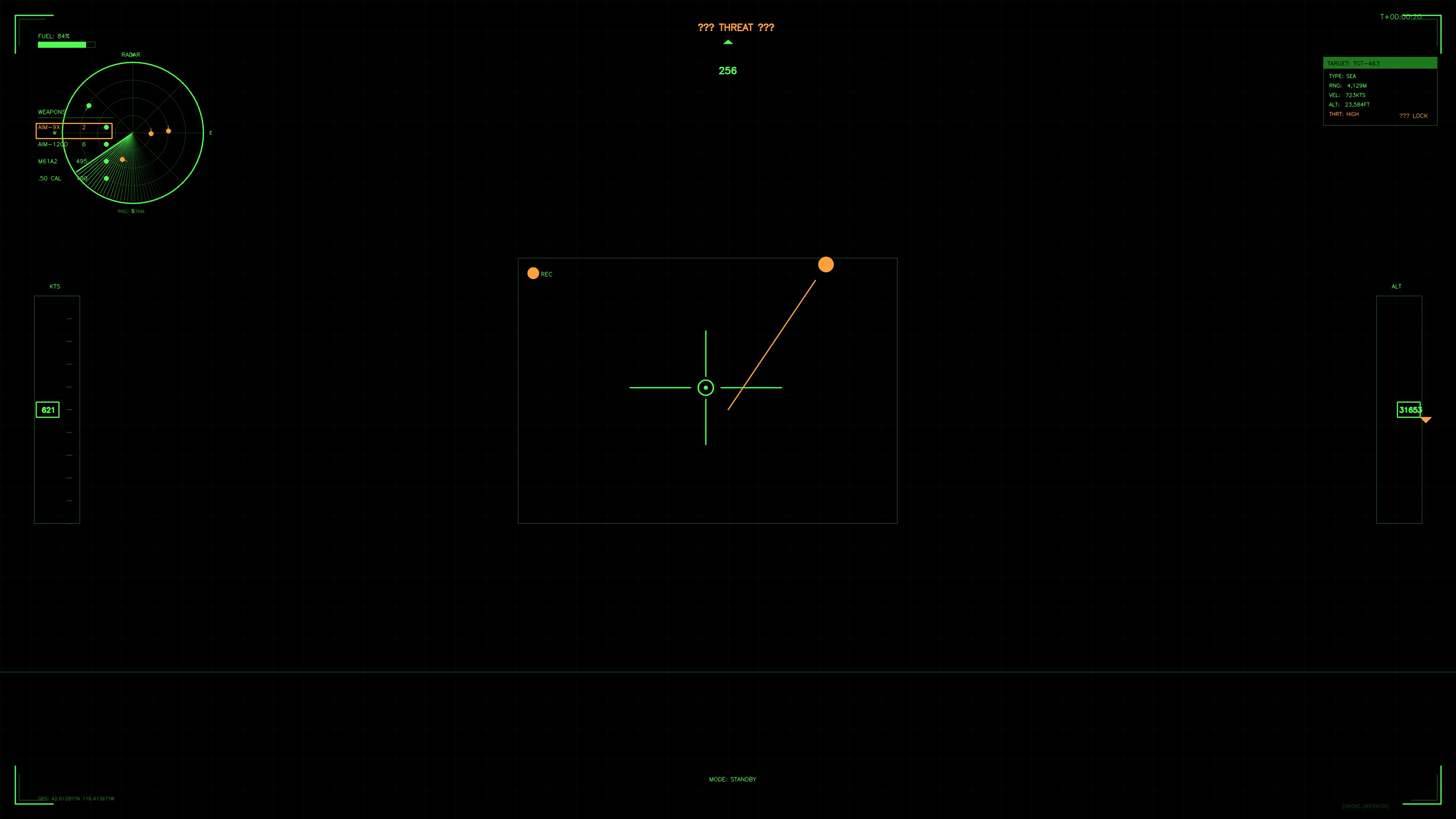 Military gui war stock footage showing hud animation for science fiction production in dark setting with digital elements and target tracking