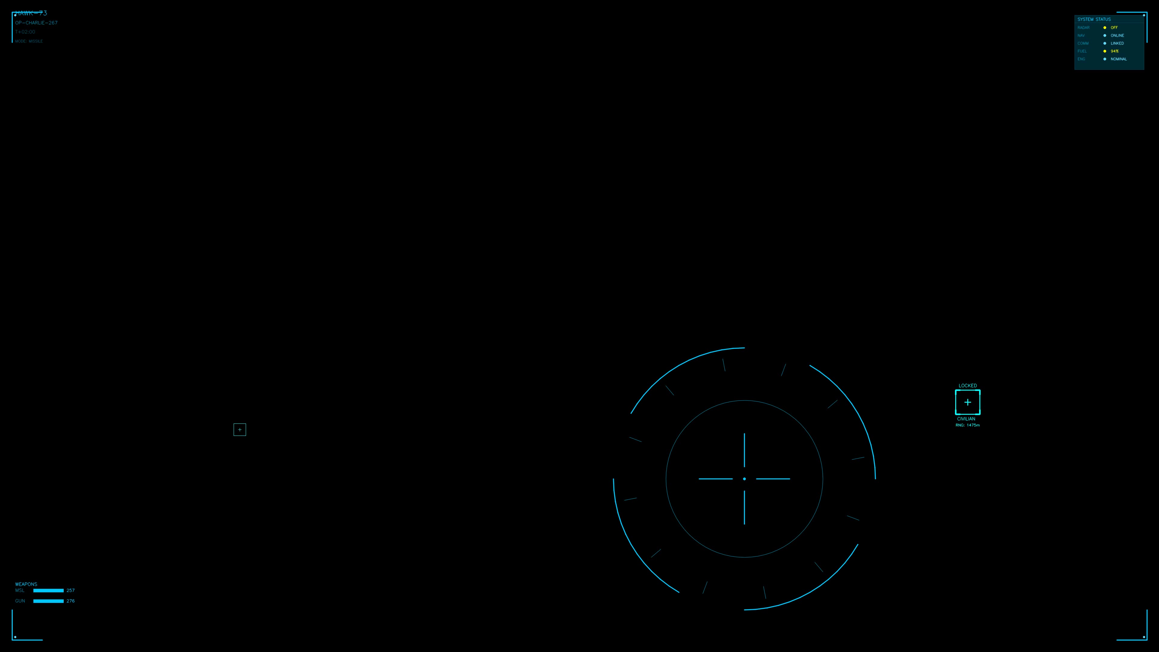 Military gui war stock footage with hud animation for science fiction production in modern settings