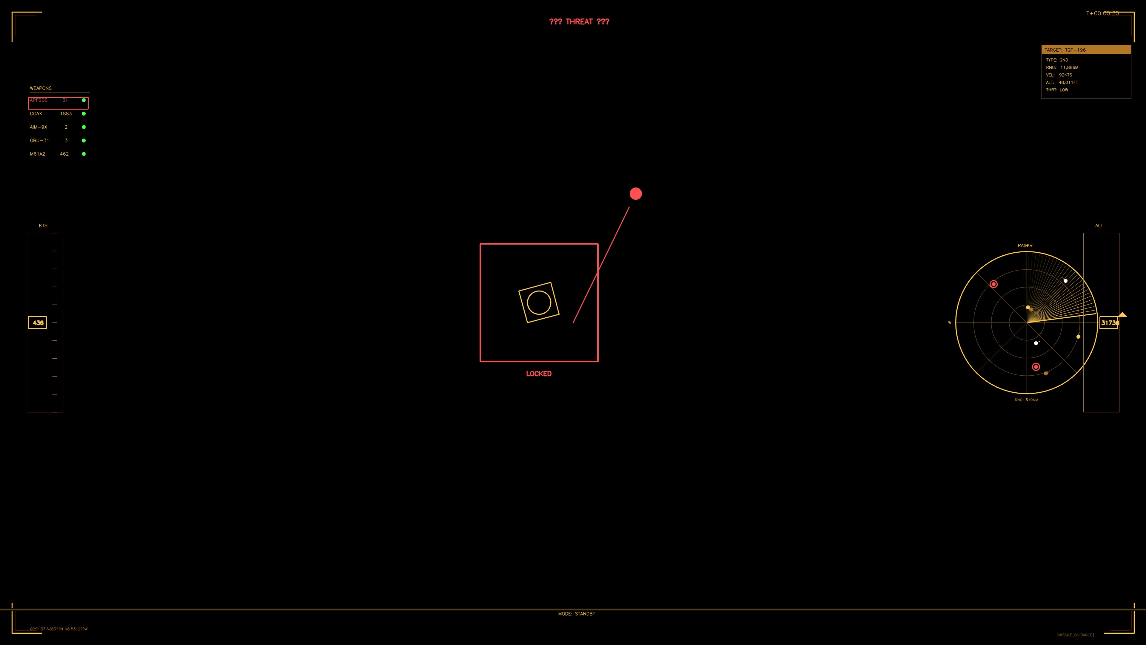 Military gui war stock footage hud animation for science fiction production in dark setting