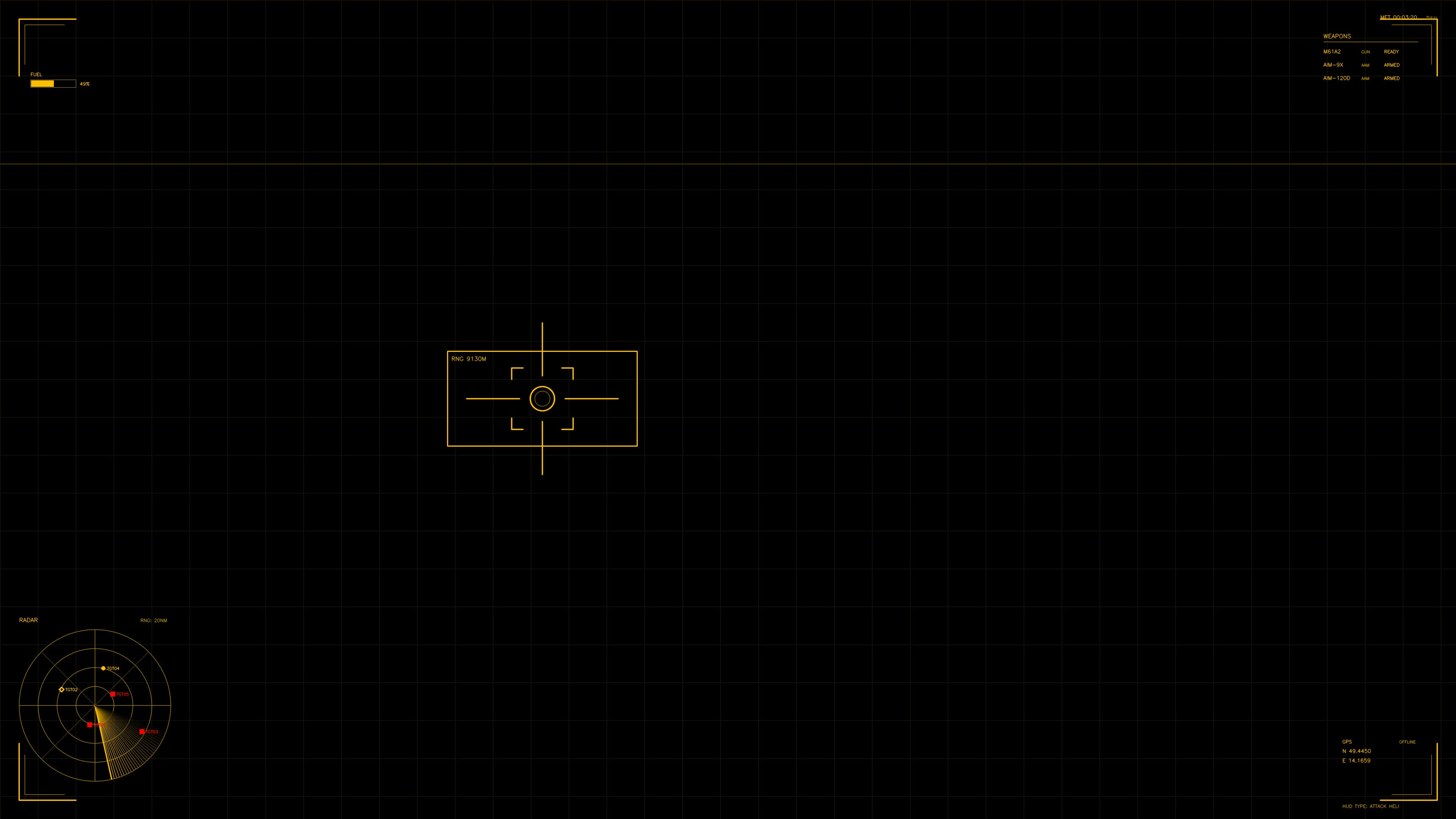Military gui war stock footage hud animation for science fiction production in a digital format