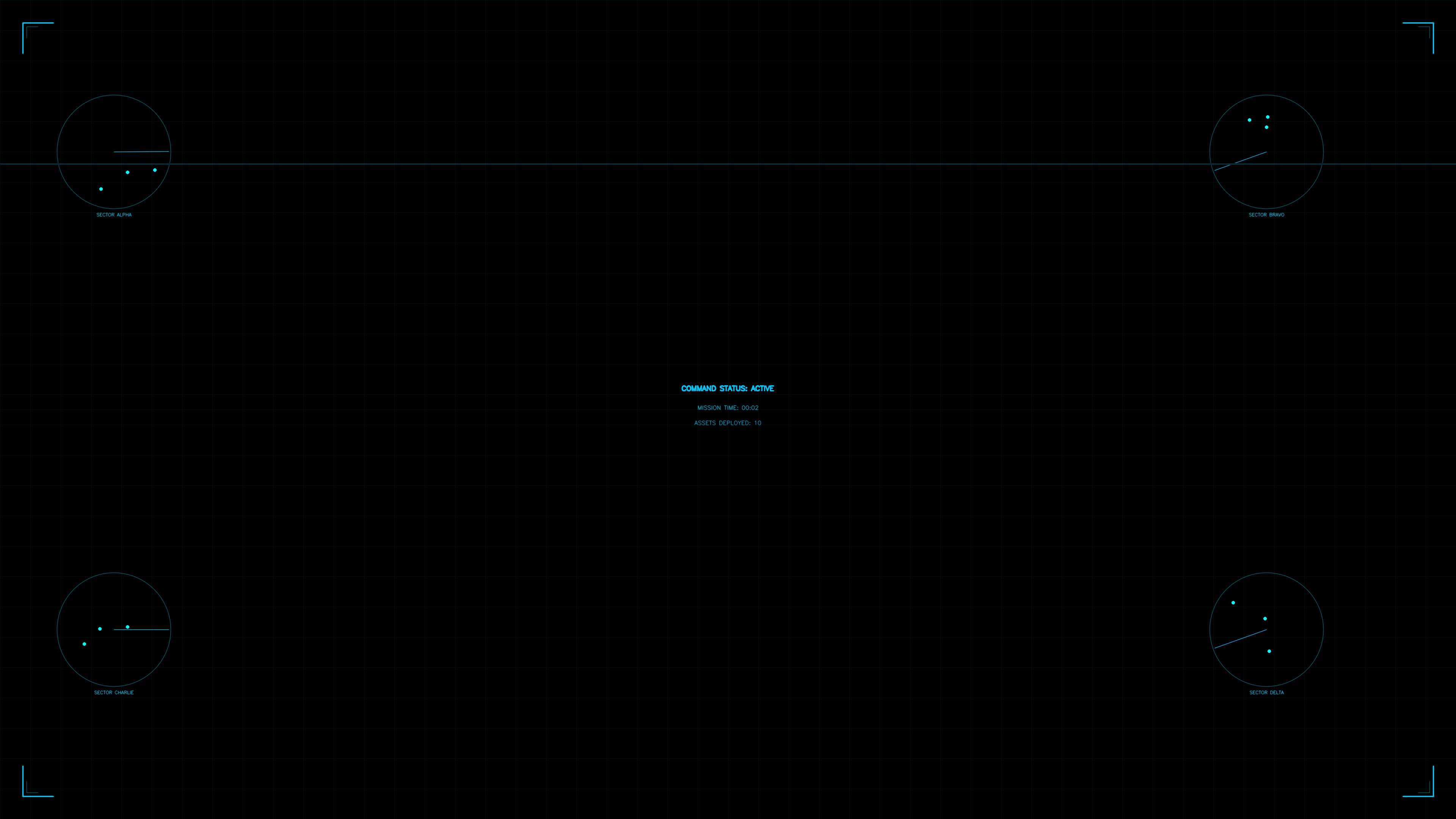 Military GUI war stock footage with HUD animation for science fiction production in a dark environment during a conflict scenario