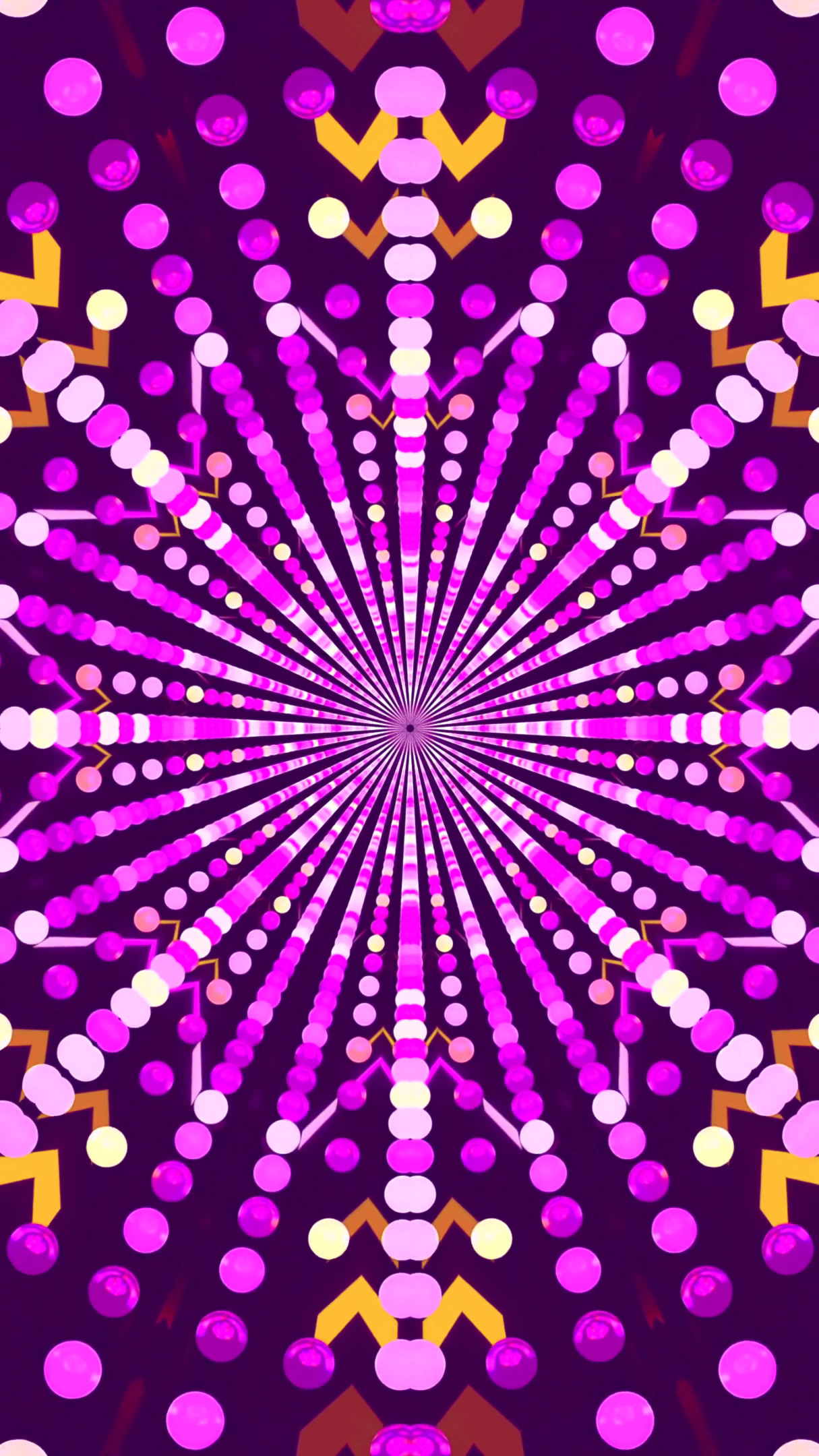 Dynamic tunnel video VJ loop screensaver with vibrant colors seamlessly flowing in a radial pattern