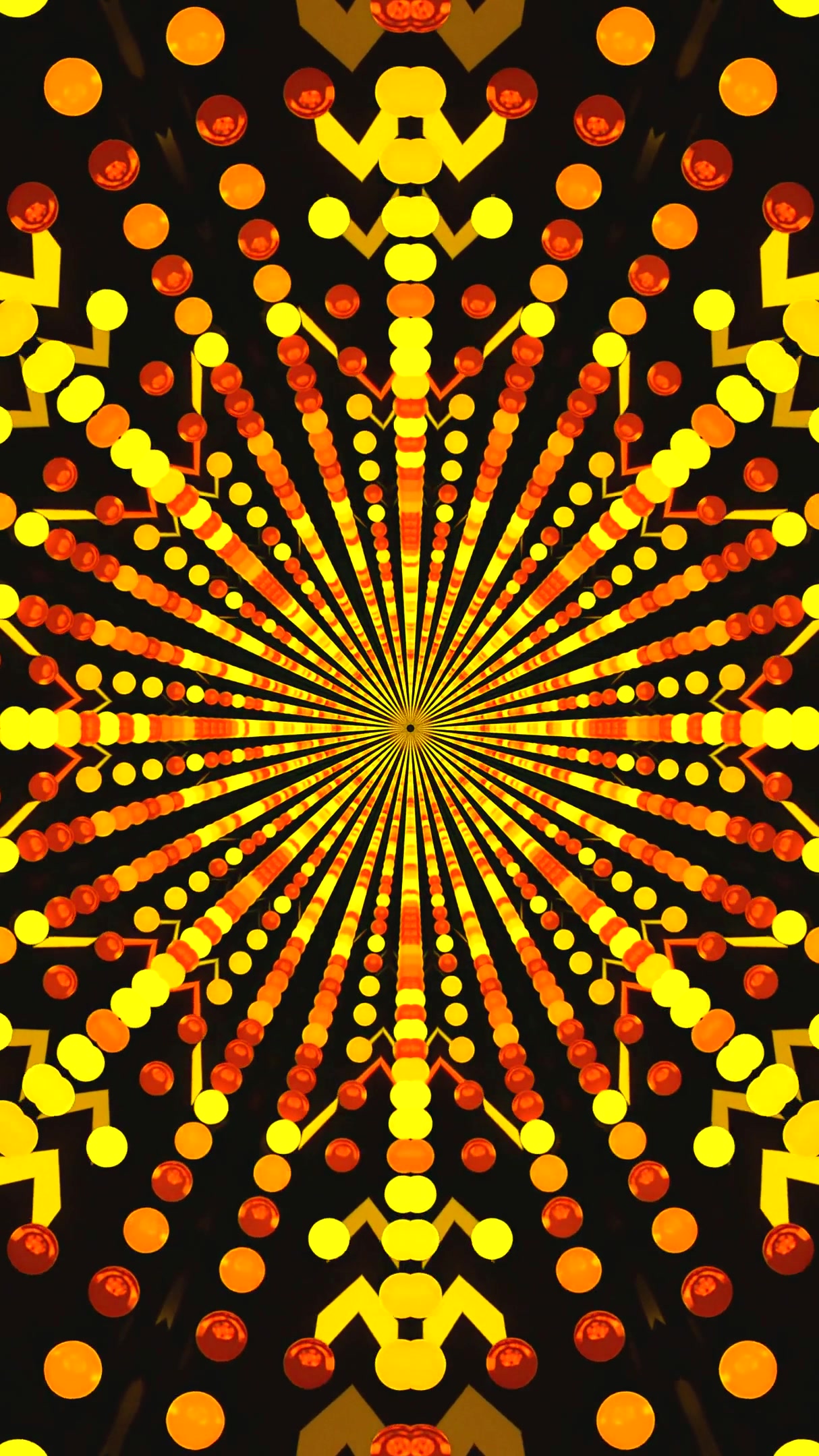 Seamless tunnel video vj loop screensaver experience with vibrant