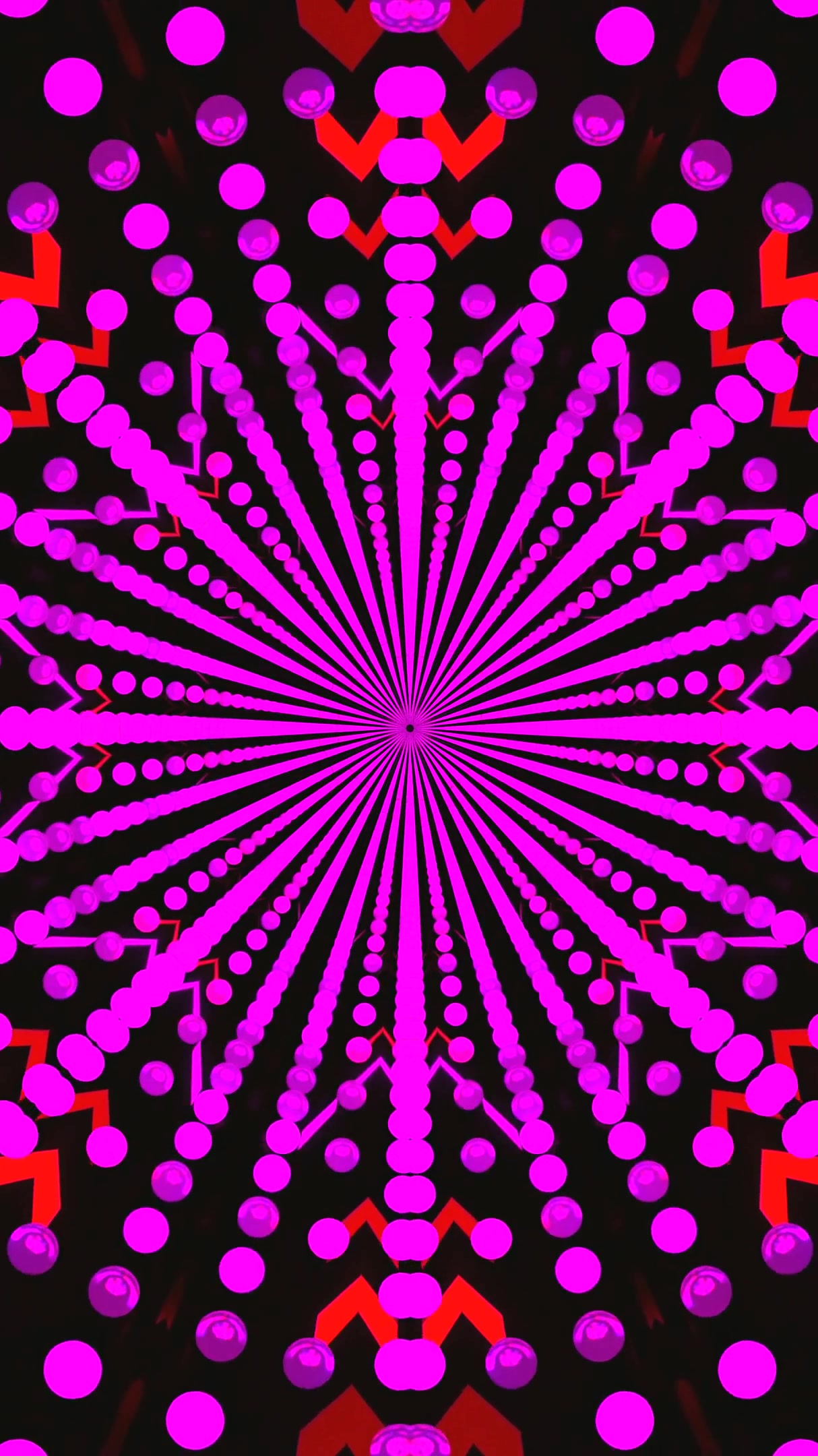 Colorful tunnel video loop creating a vibrant visual experience w