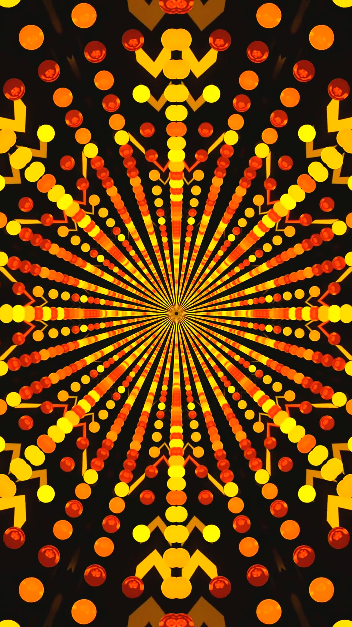 Colorful tunnel video loop screensaver with vibrant patterns and