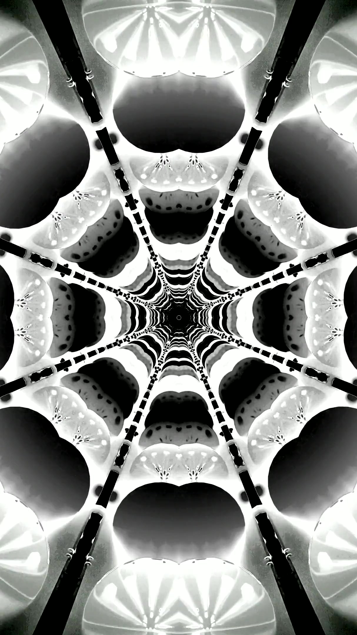 Seamless tunnel video loop showcasing intricate patterns and dyna