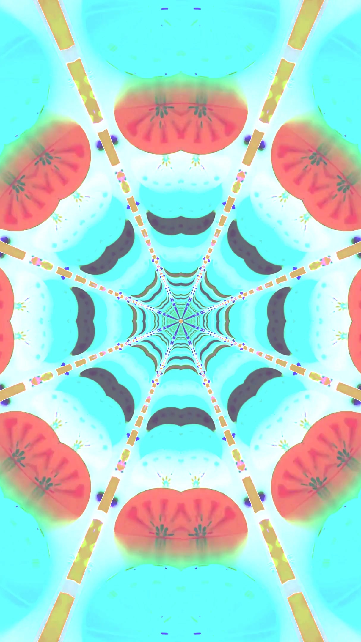 Seamless looping tunnel video VJ loop screensaver with vibrant co